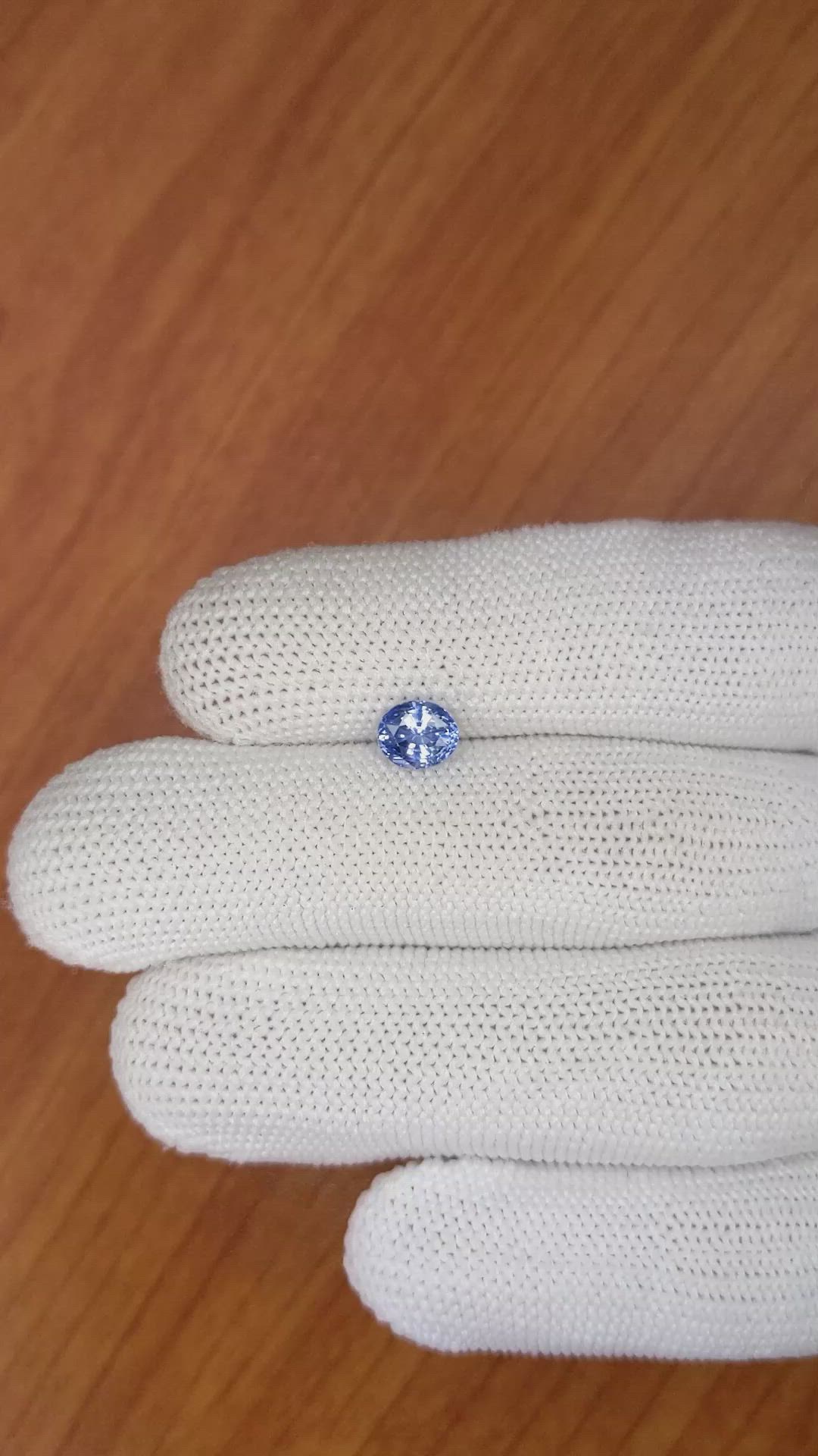 1.24 Ct. Blue Sapphire from Ceylon (Sri Lanka) Size Video