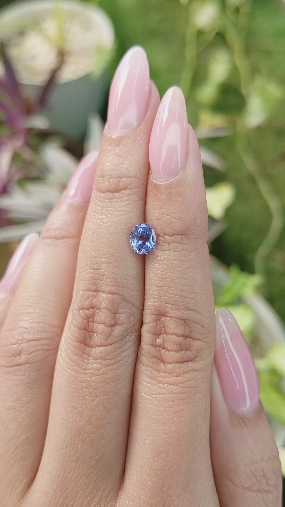 1.24 Ct. Blue Sapphire from Ceylon (Sri Lanka) Size Video