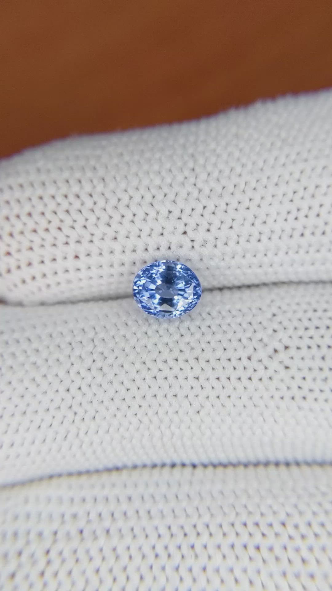 1.24 Ct. Blue Sapphire from Ceylon (Sri Lanka) Size Video