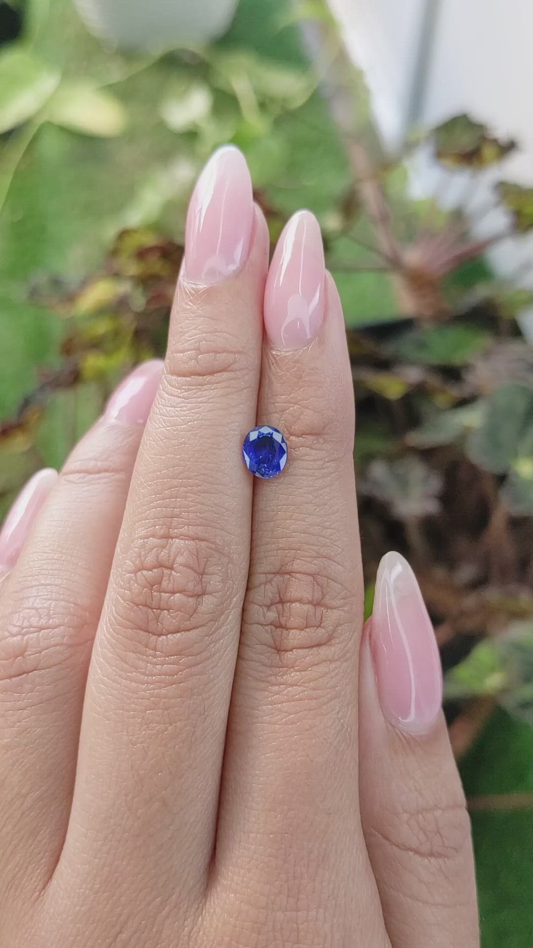 1.10 Ct. Blue Sapphire from Ceylon (Sri Lanka) Size Video