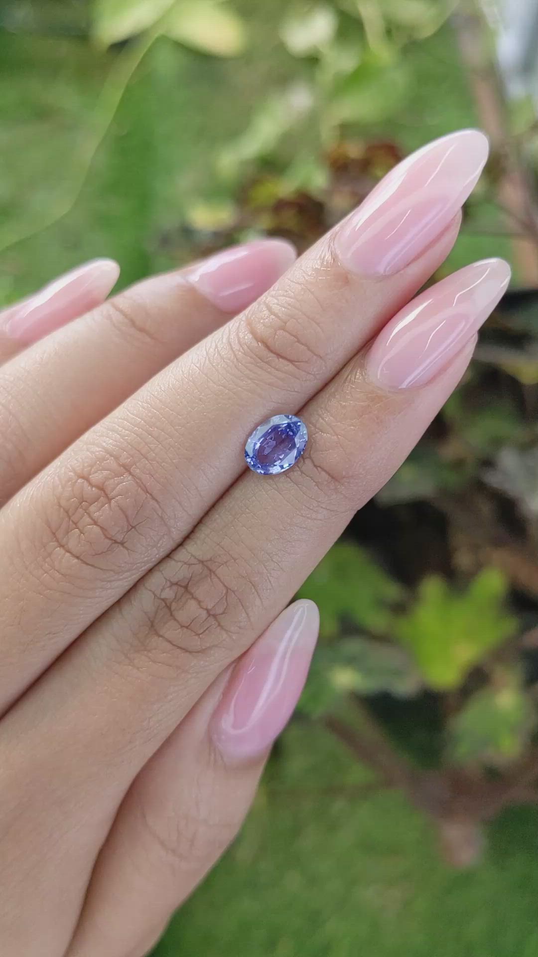 1.34 Ct. Blue Sapphire from Ceylon (Sri Lanka) Size Video