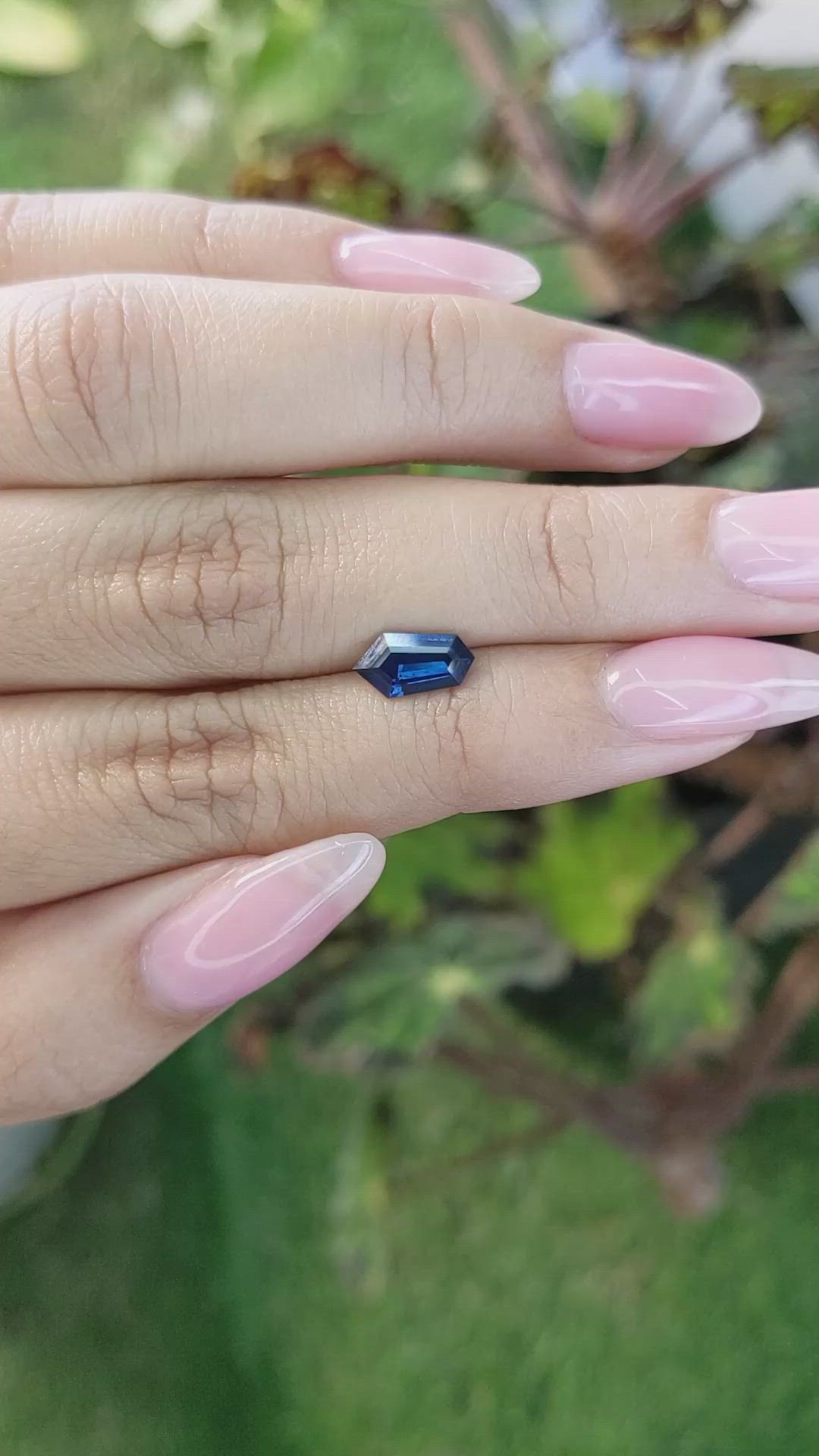 1.19 Ct. Blue Sapphire from Ceylon (Sri Lanka) Size Video
