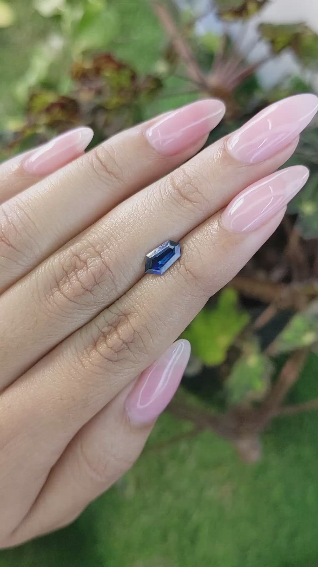 1.19 Ct. Blue Sapphire from Ceylon (Sri Lanka) Size Video