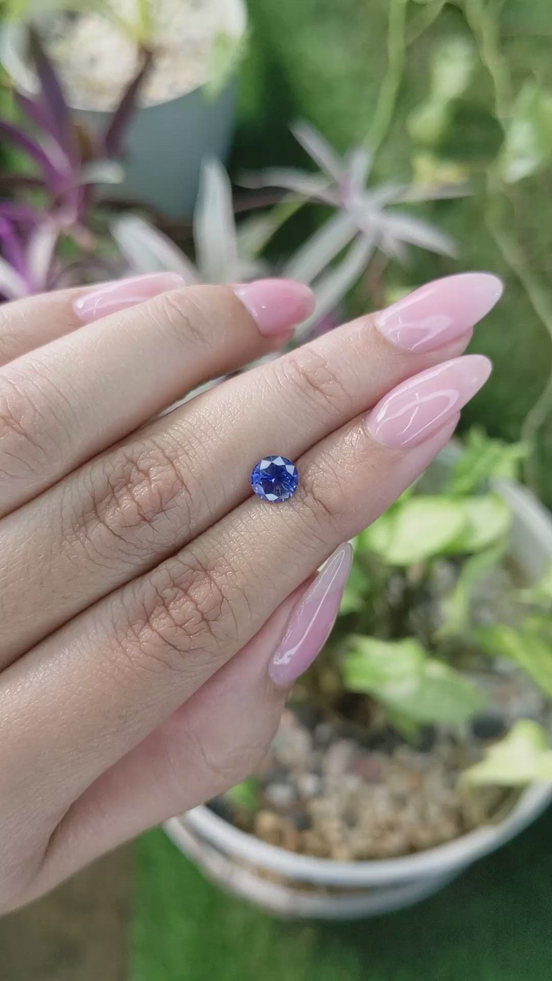 1.12 Ct. Blue Sapphire from Ceylon (Sri Lanka) Size Video