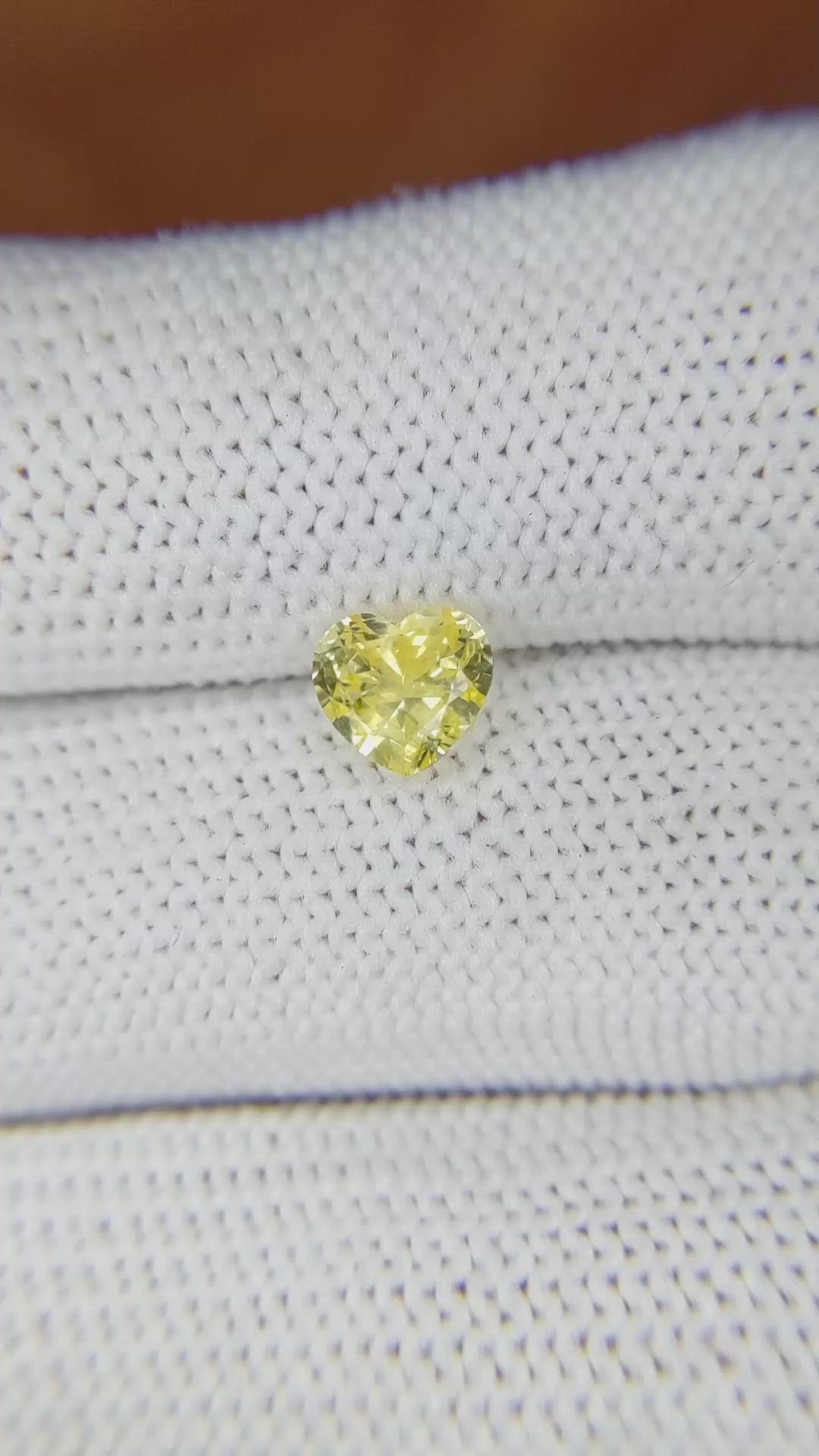 1.34 Ct. Yellow Sapphire from Ceylon (Sri Lanka) Size Video