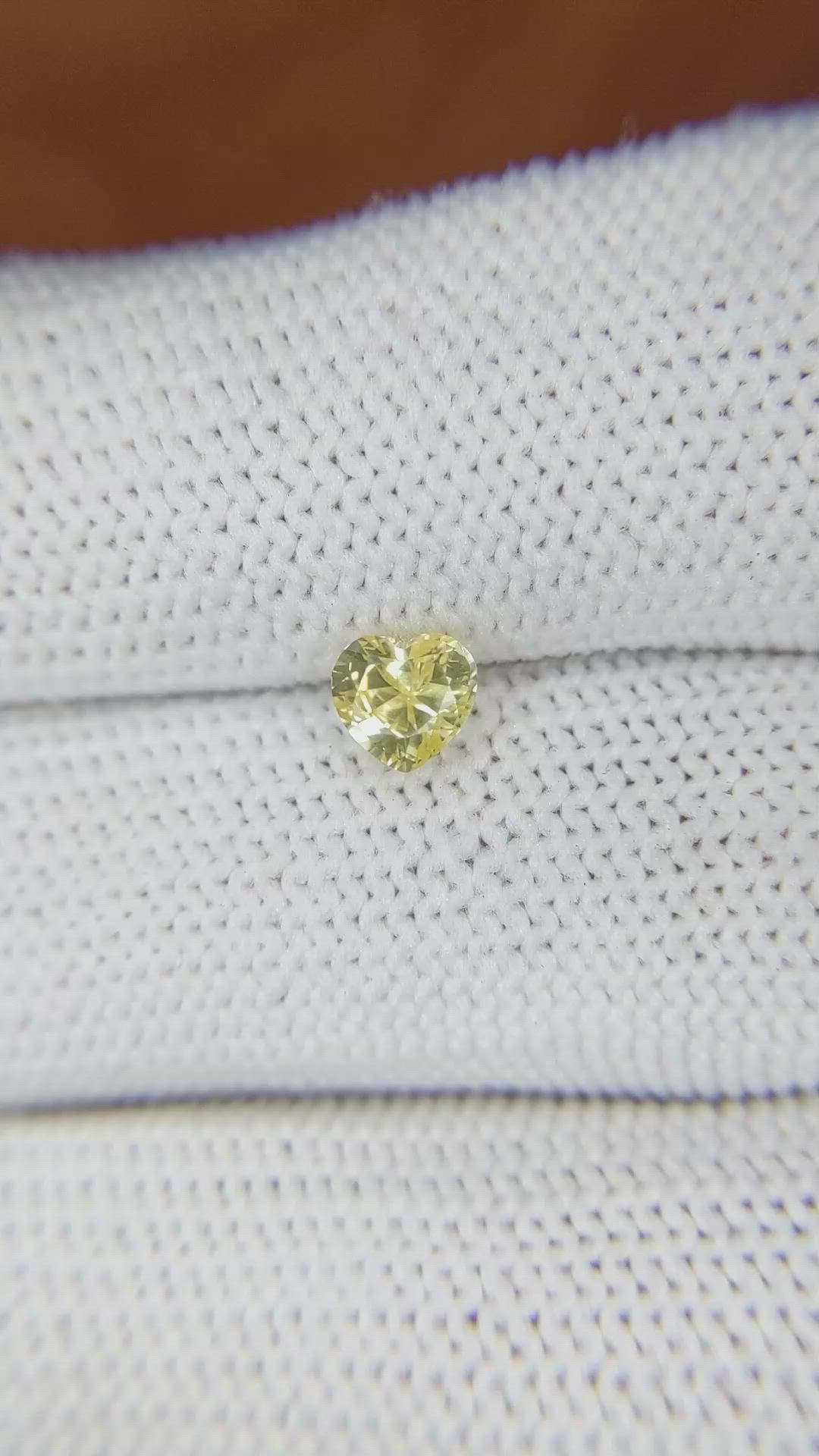 0.79 Ct. Yellow Sapphire from Ceylon (Sri Lanka) Size Video