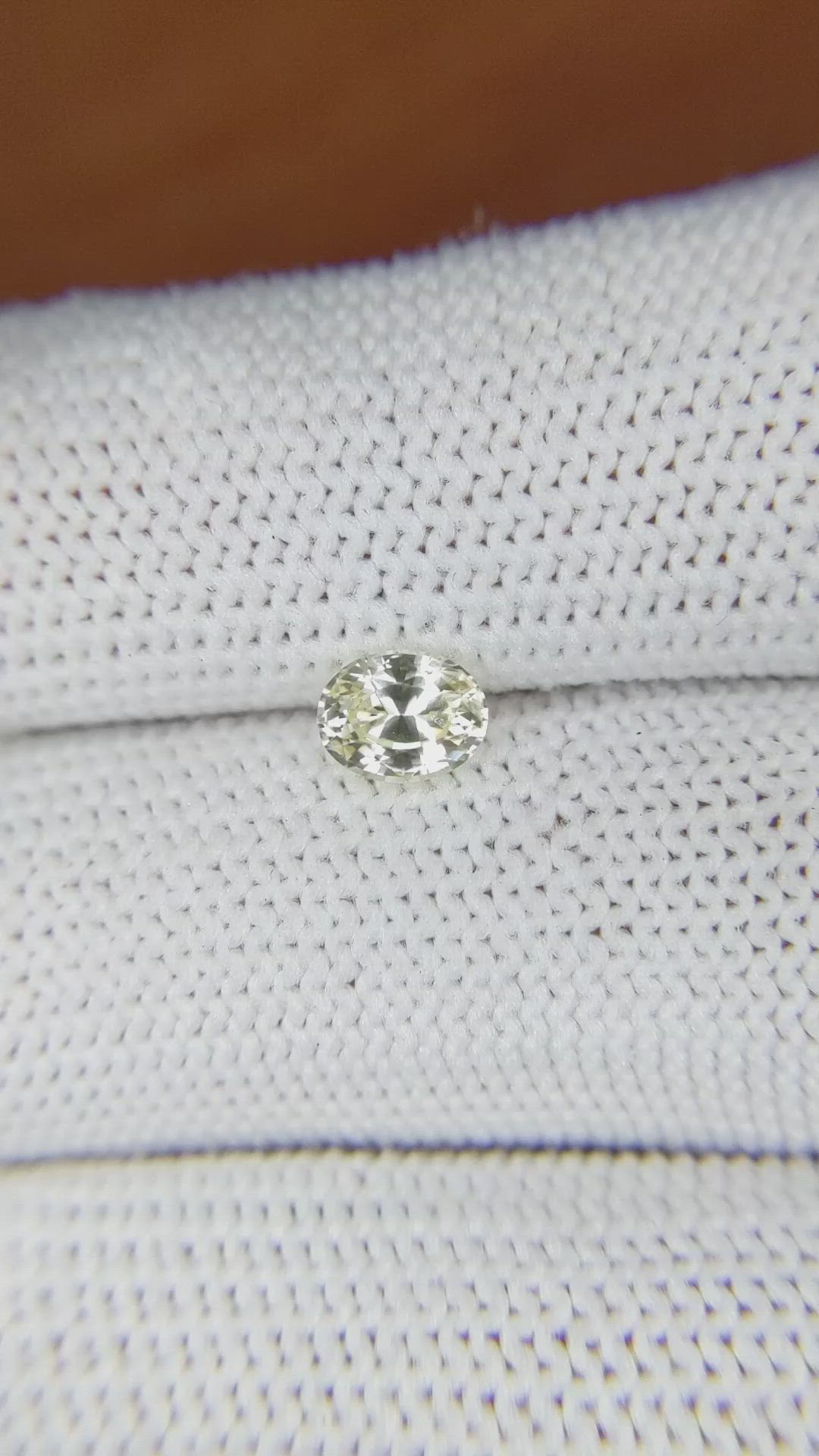 0.74 Ct. Yellow Sapphire from Ceylon (Sri Lanka) Size Video