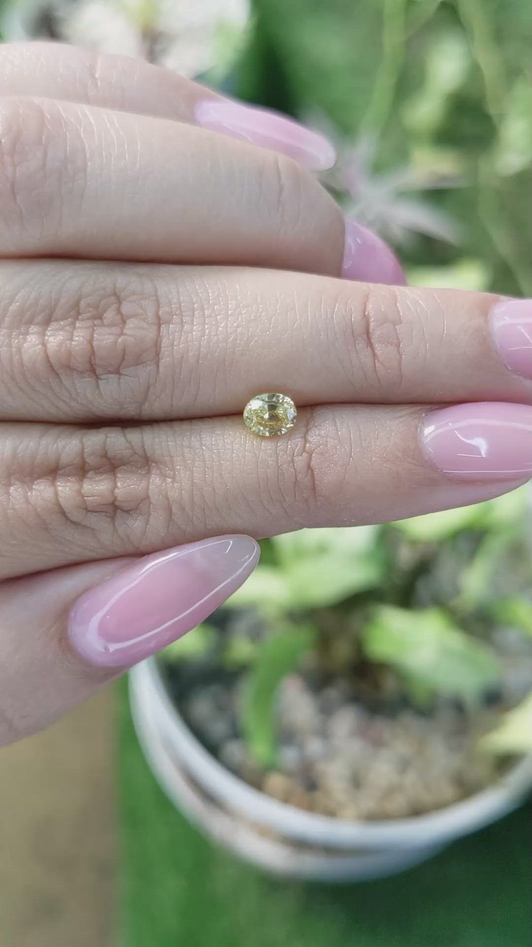 0.72 Ct. Yellow Sapphire from Ceylon (Sri Lanka) Size Video