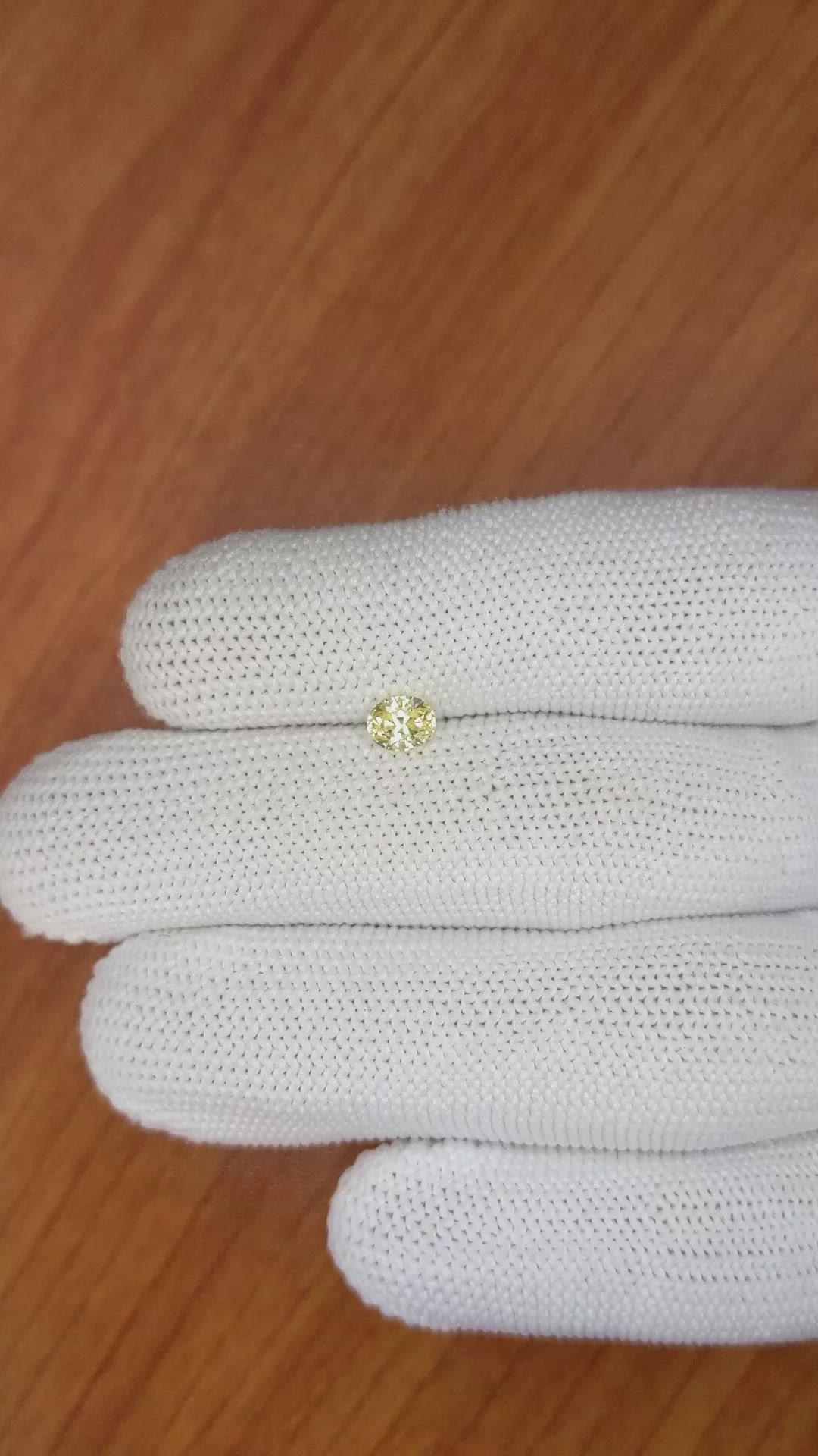 0.72 Ct. Yellow Sapphire from Ceylon (Sri Lanka) Size Video