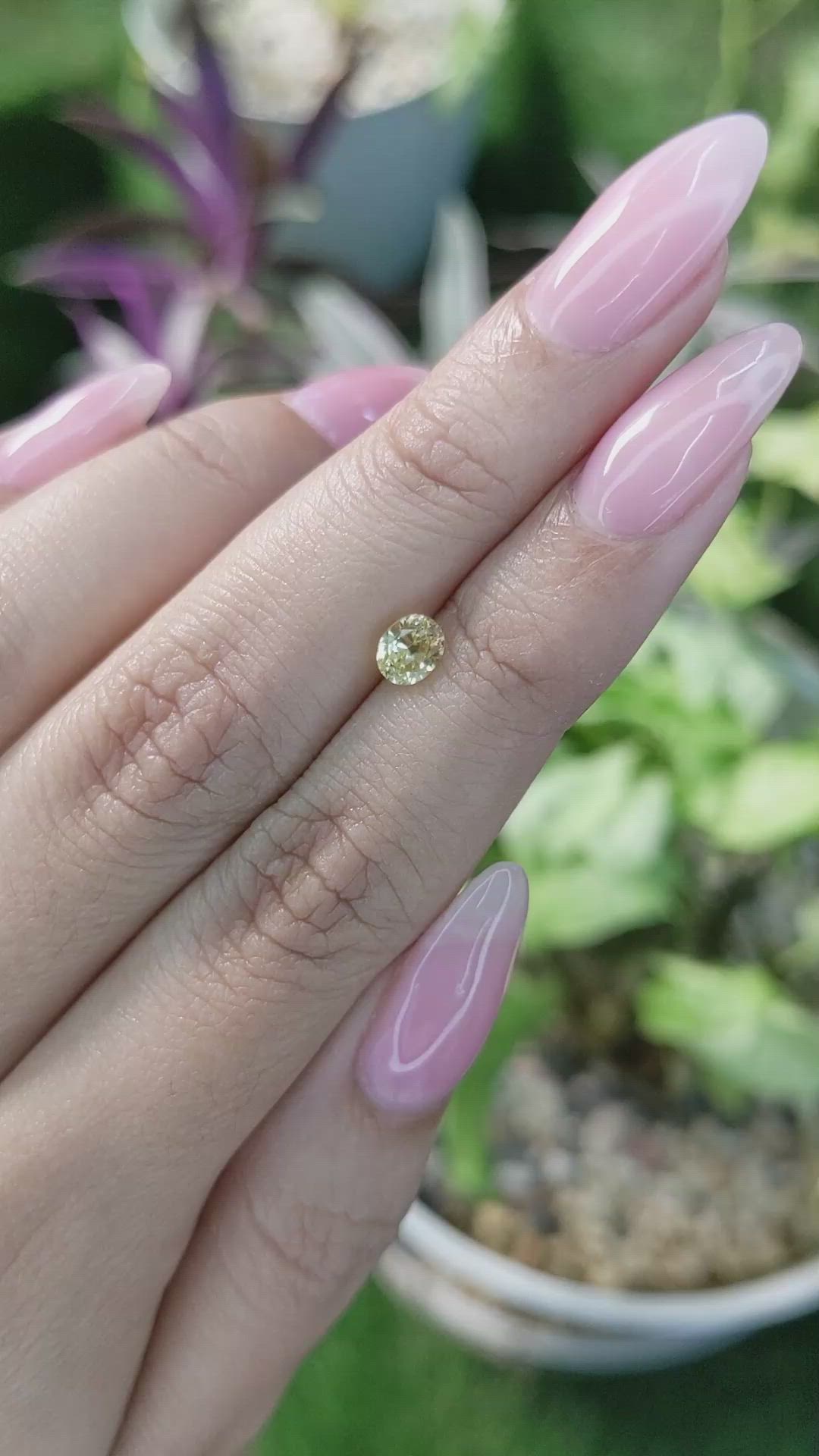 0.72 Ct. Yellow Sapphire from Ceylon (Sri Lanka) Size Video