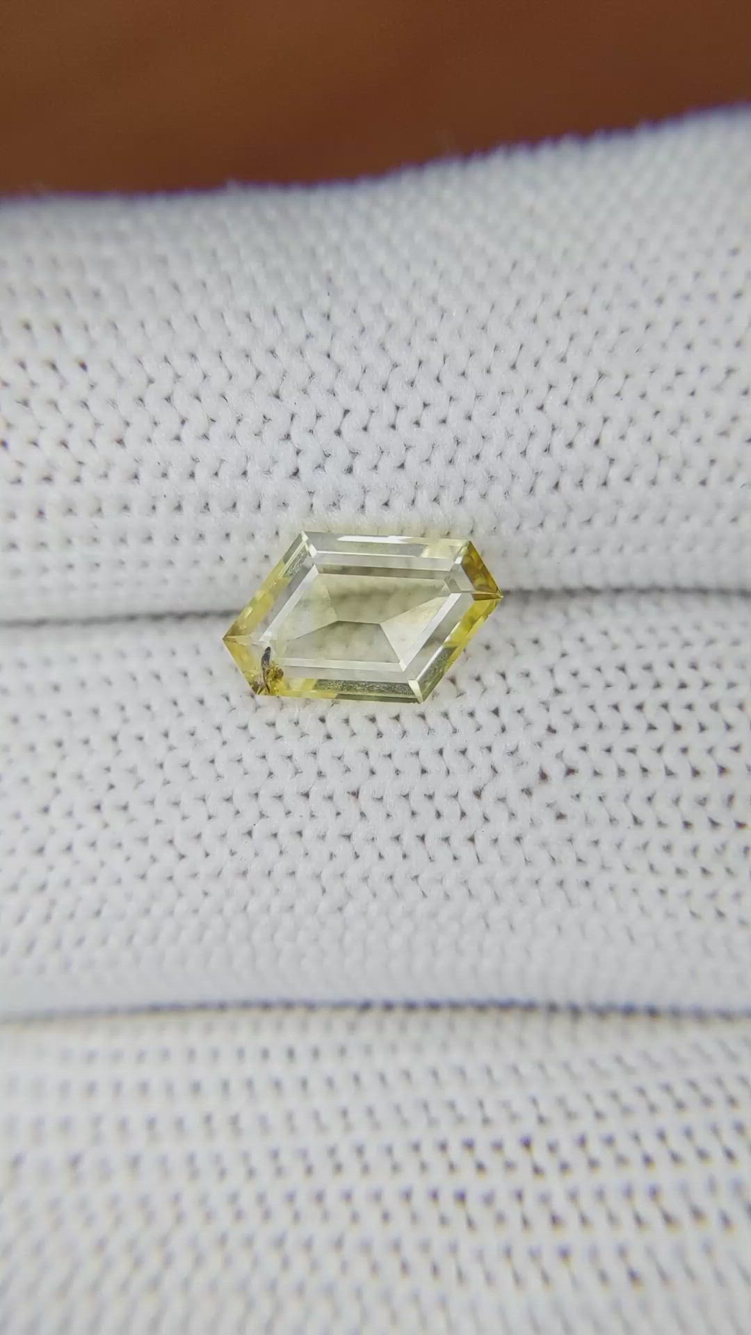 1.88 Ct. Yellow Sapphire from Ceylon (Sri Lanka) Size Video