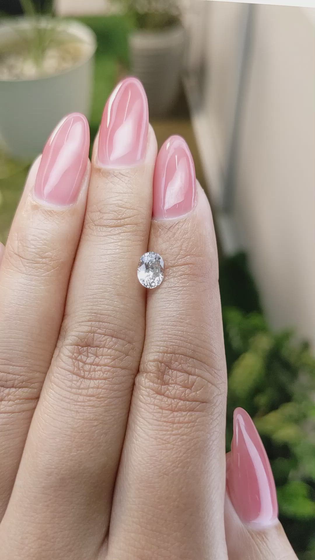 1.16 Ct. White Sapphire from Ceylon (Sri Lanka) Size Video