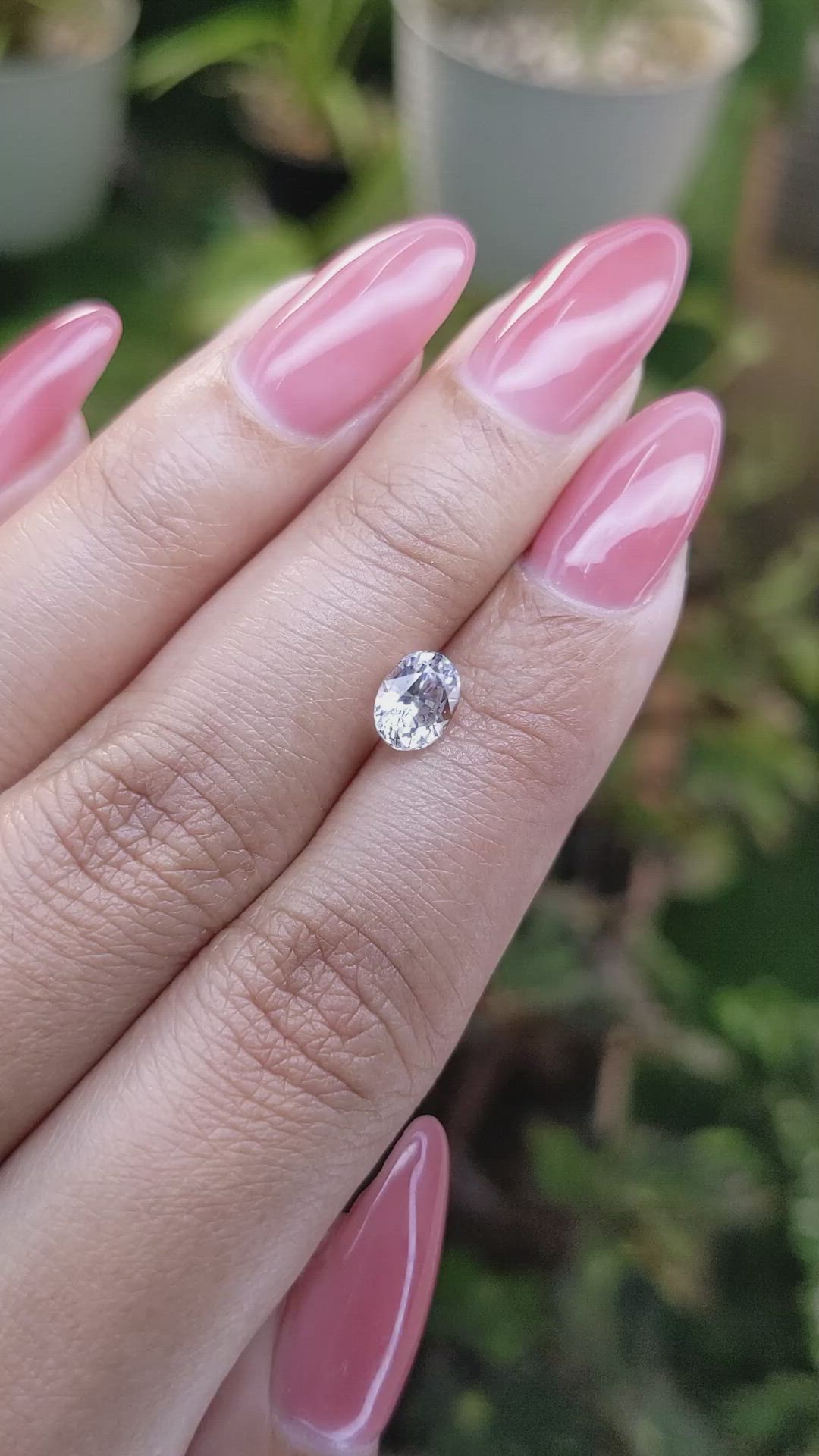 1.16 Ct. White Sapphire from Ceylon (Sri Lanka) Size Video