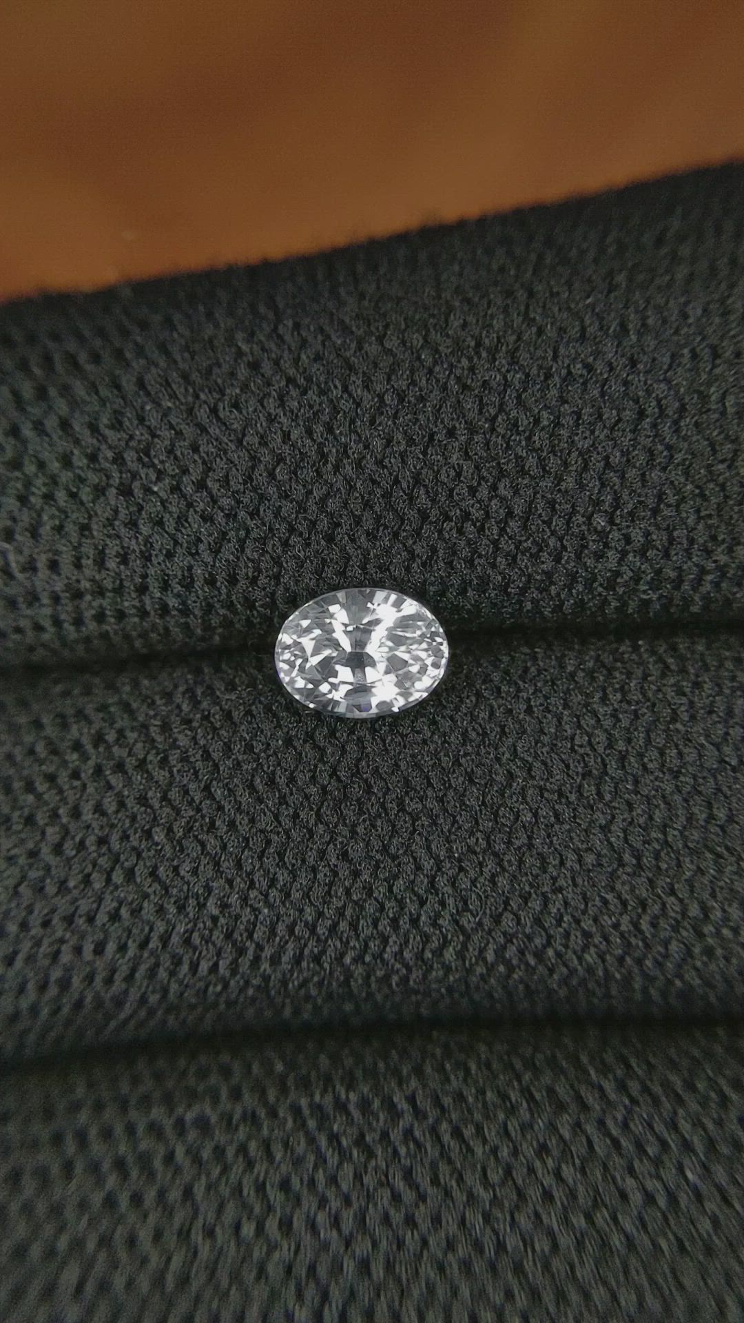 1.16 Ct. White Sapphire from Ceylon (Sri Lanka) Size Video