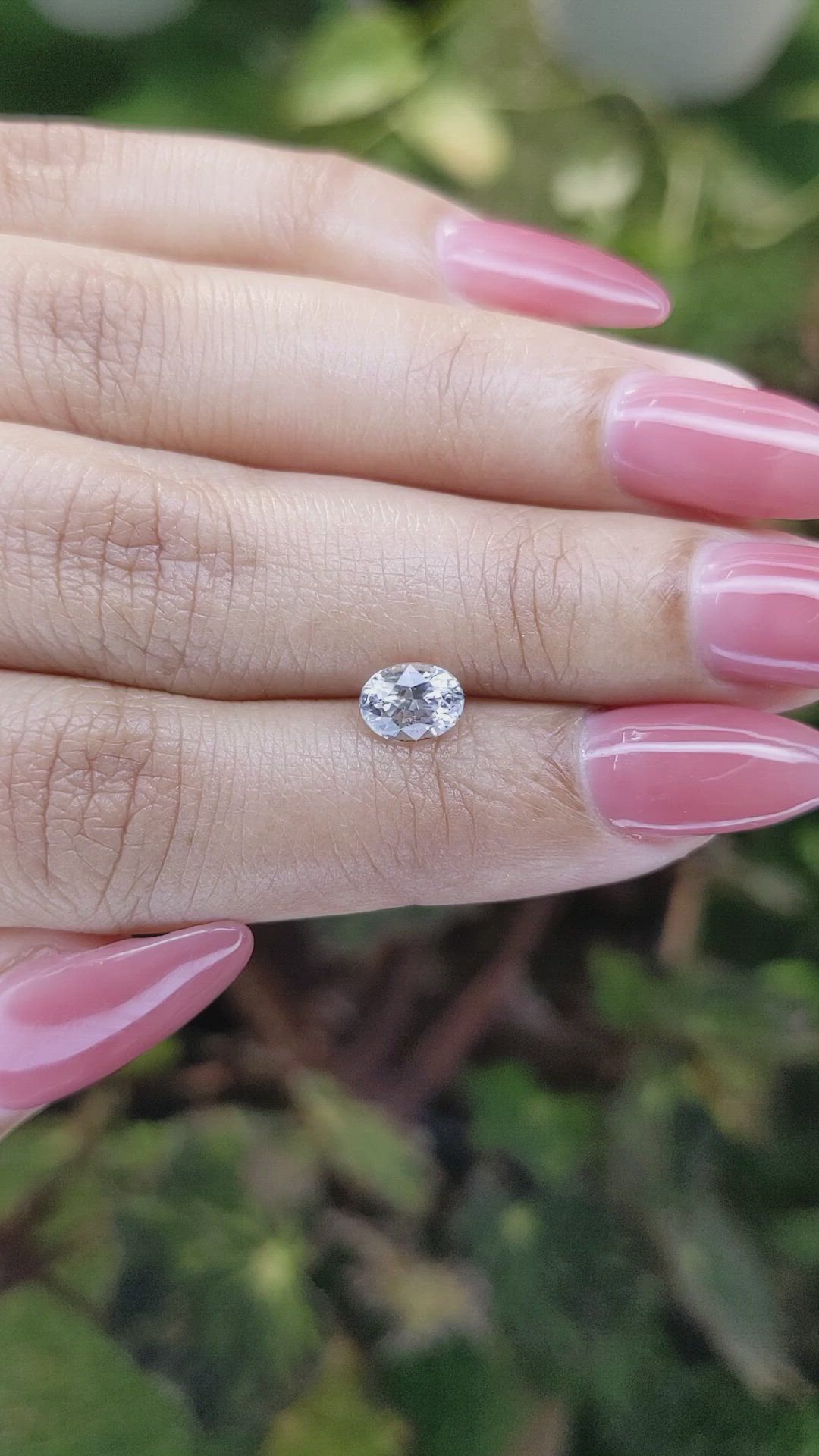 1.16 Ct. White Sapphire from Ceylon (Sri Lanka) Size Video