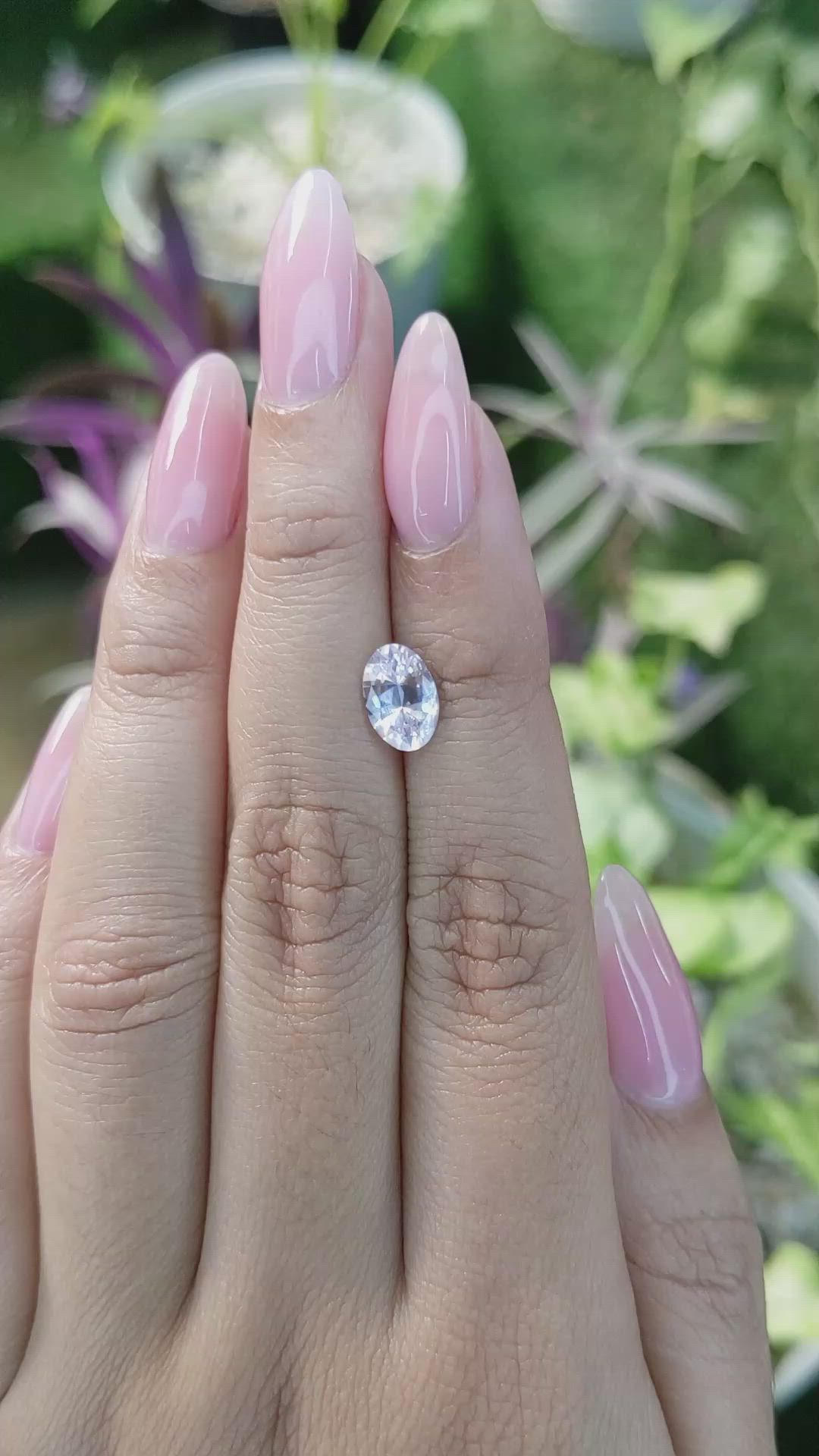 1.44 Ct. Purplish Pink Sapphire from Ceylon (Sri Lanka) Size Video