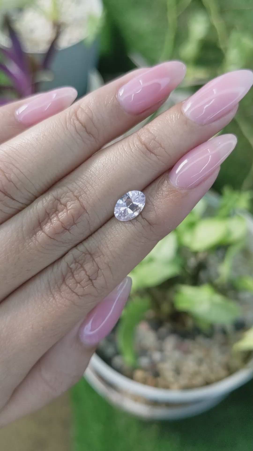 1.44 Ct. Purplish Pink Sapphire from Ceylon (Sri Lanka) Size Video