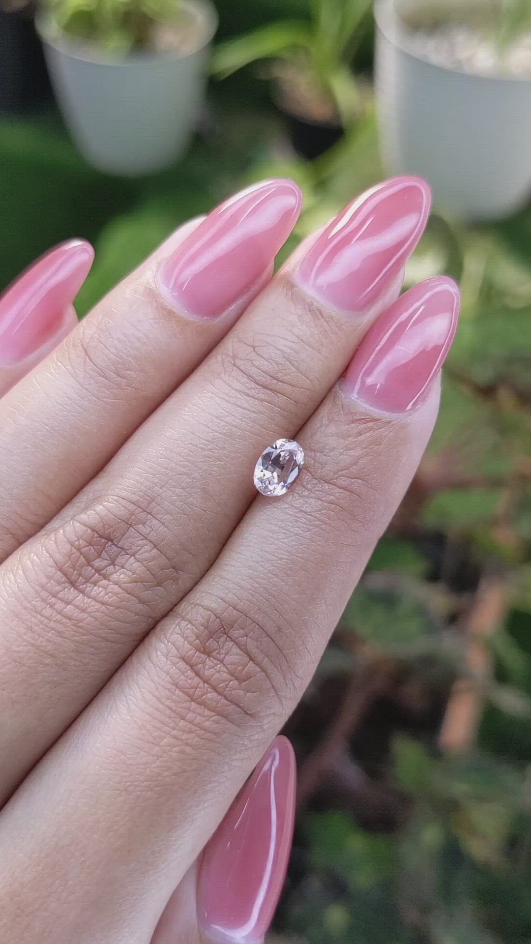 1.08 Ct. Peach Sapphire from Ceylon (Sri Lanka) Size Video