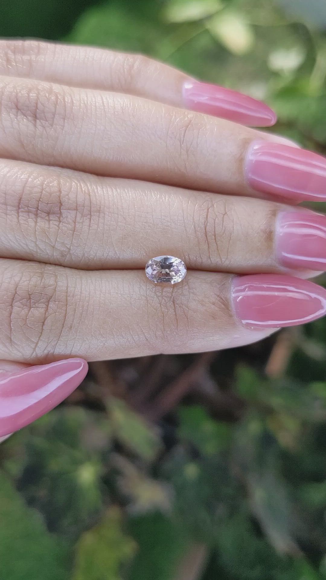 1.08 Ct. Peach Sapphire from Ceylon (Sri Lanka) Size Video