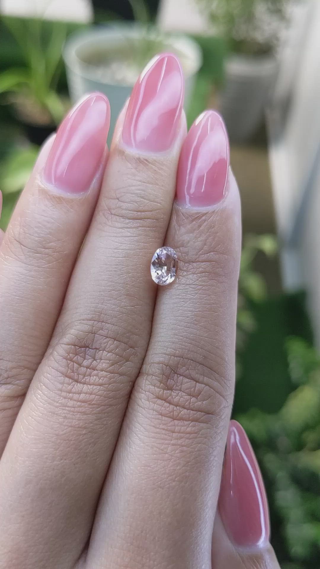 1.08 Ct. Peach Sapphire from Ceylon (Sri Lanka) Size Video
