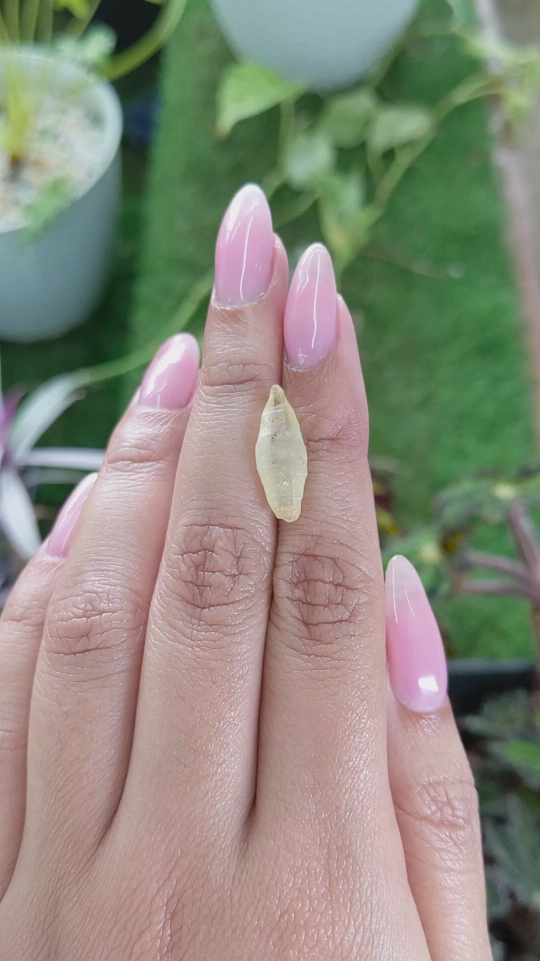 5.88 Ct. Yellow Rough Sapphire from Ceylon (Sri Lanka) Size Video