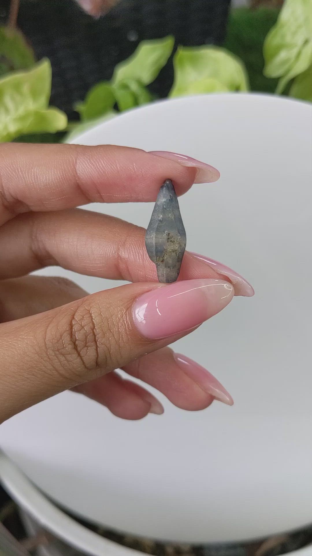 11.87 Ct. Blue Rough Sapphire Crystal from Ceylon (Sri Lanka) Size Video
