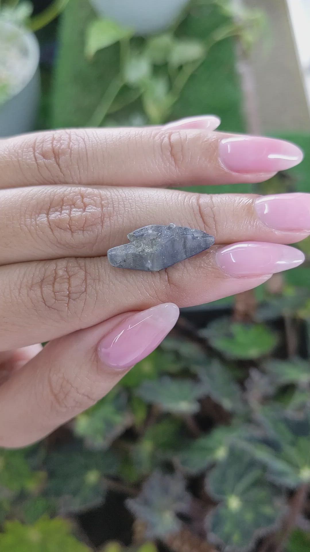 11.87 Ct. Blue Rough Sapphire Crystal from Ceylon (Sri Lanka) Size Video