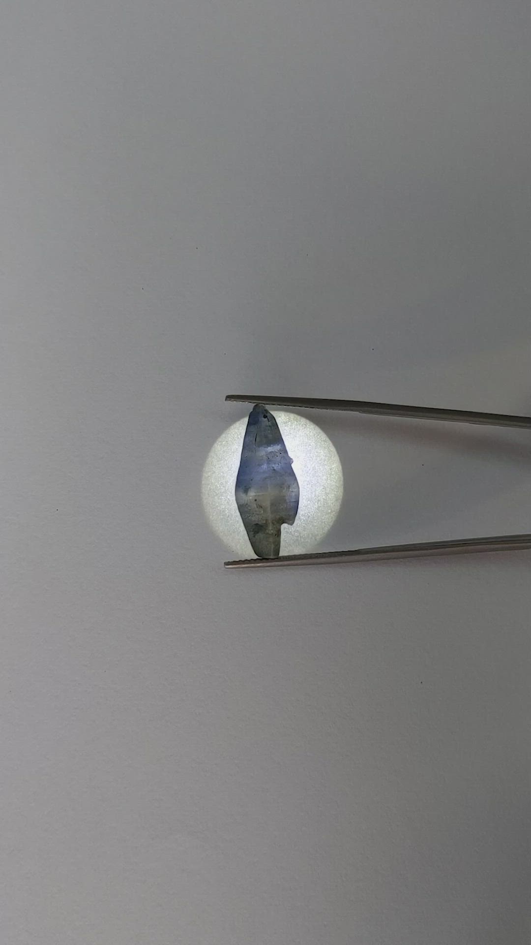 11.87 Ct. Blue Rough Sapphire Crystal from Ceylon (Sri Lanka) Size Video