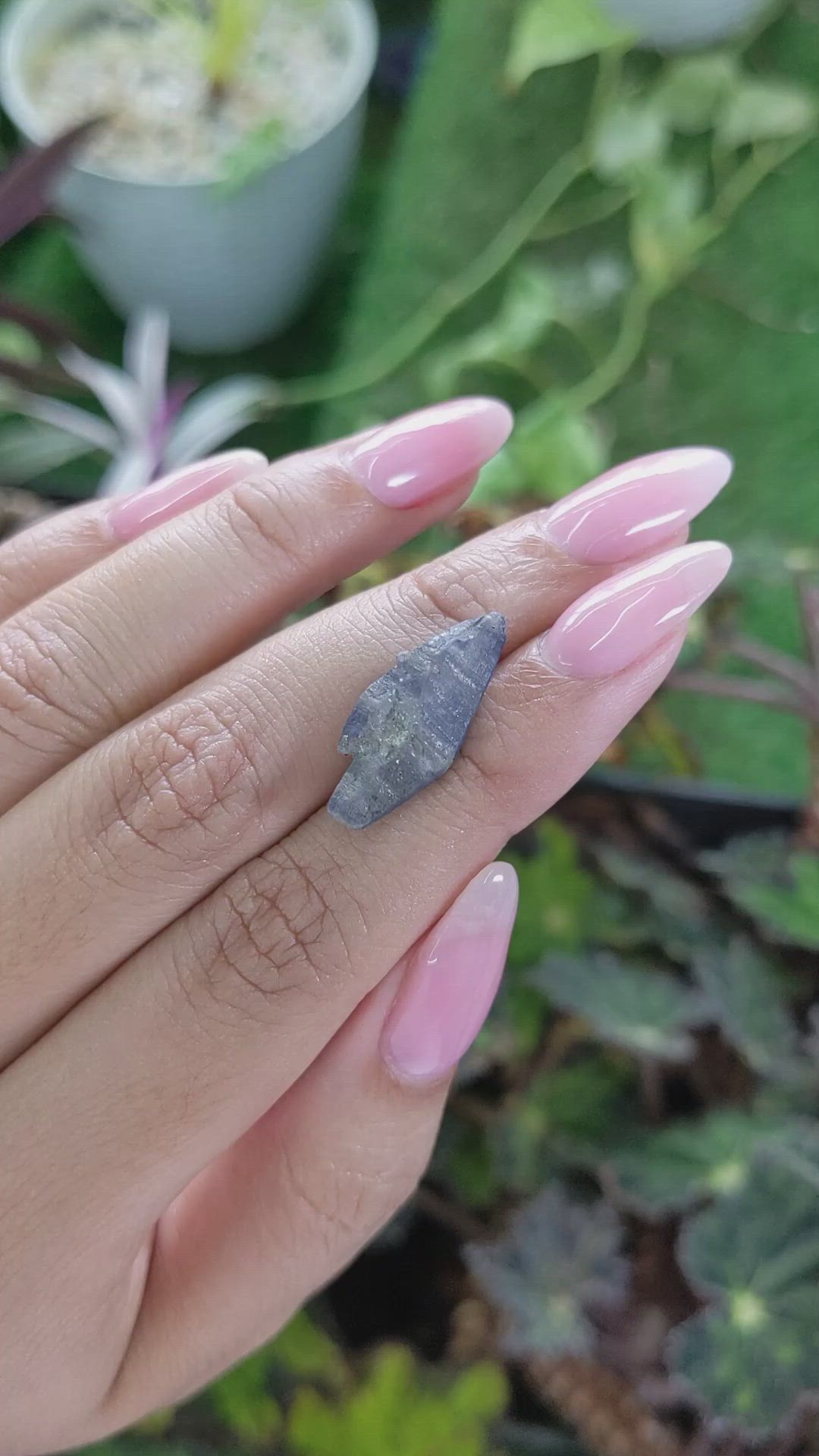 11.87 Ct. Blue Rough Sapphire Crystal from Ceylon (Sri Lanka) Size Video