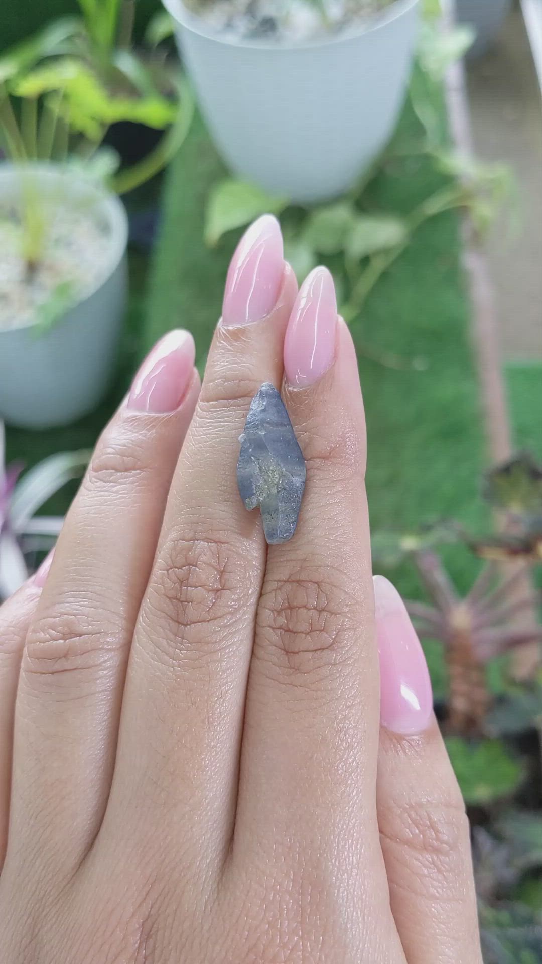 11.87 Ct. Blue Rough Sapphire Crystal from Ceylon (Sri Lanka) Size Video