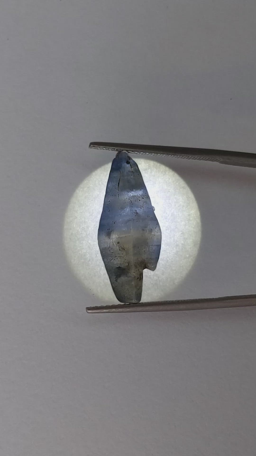 11.87 Ct. Blue Rough Sapphire Crystal from Ceylon (Sri Lanka) Size Video