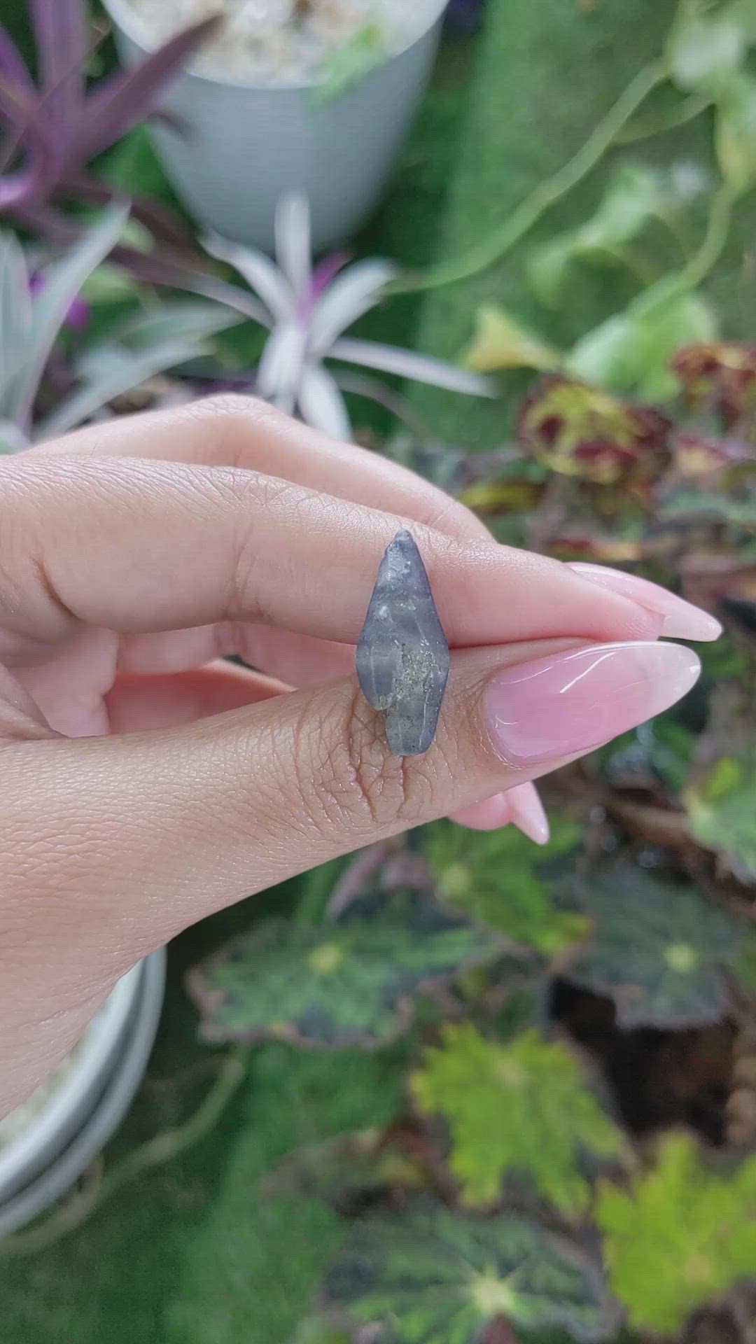 11.87 Ct. Blue Rough Sapphire Crystal from Ceylon (Sri Lanka) Size Video