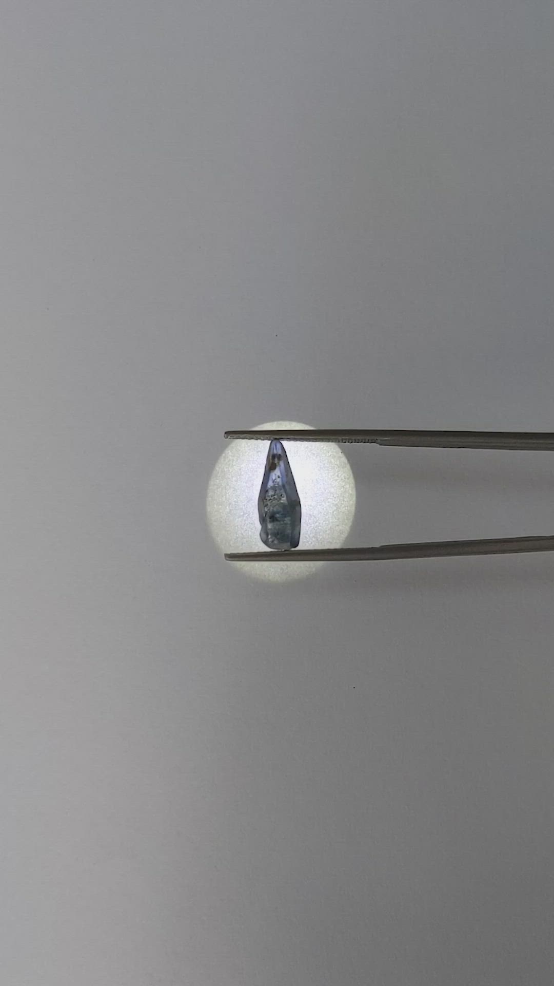 3.79 Ct. Blue Rough Sapphire Crystal from Ceylon (Sri Lanka) Size Video