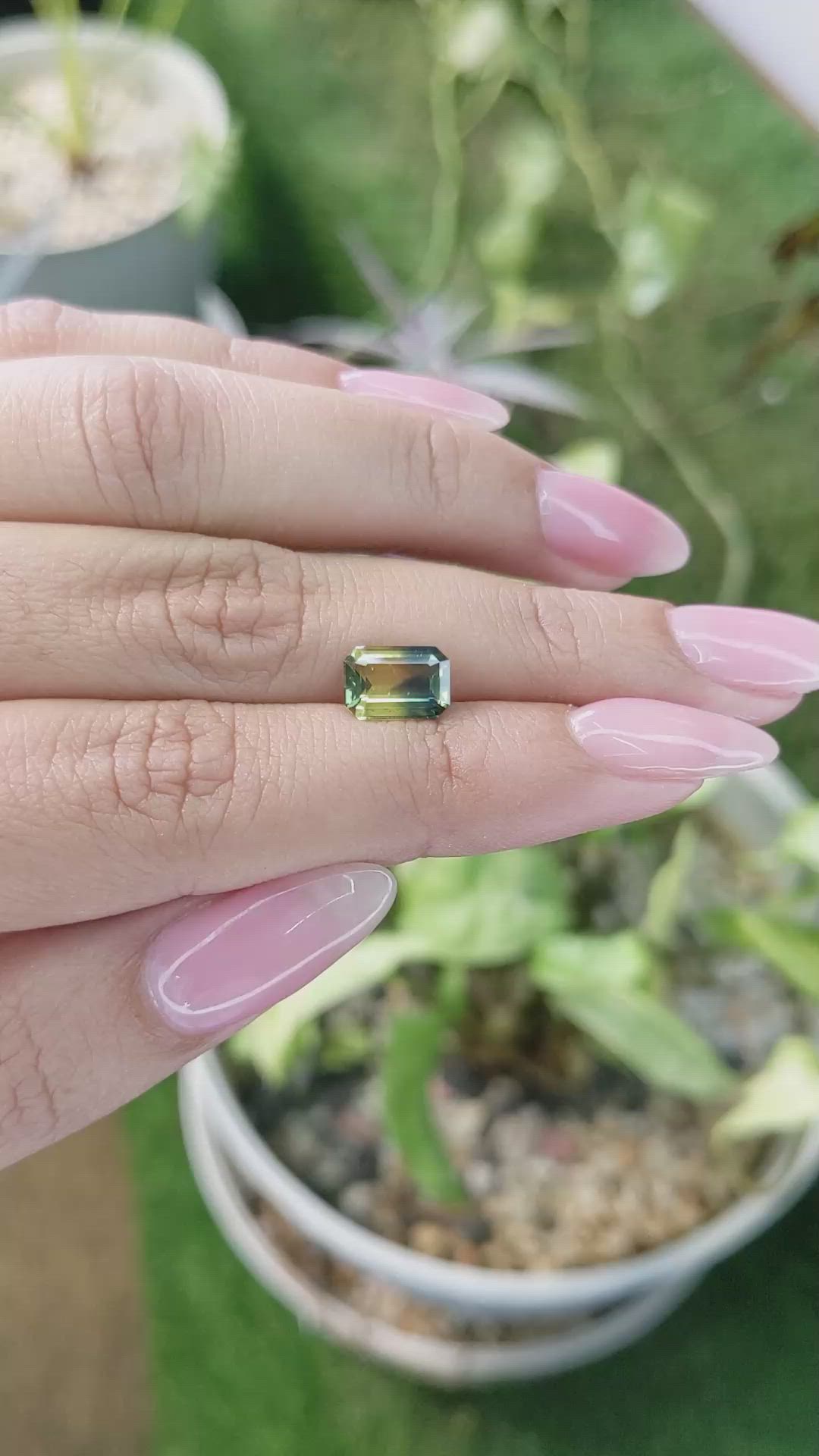 2.02 Ct. Bi Color Sapphire from Ceylon (Sri Lanka) Size Video