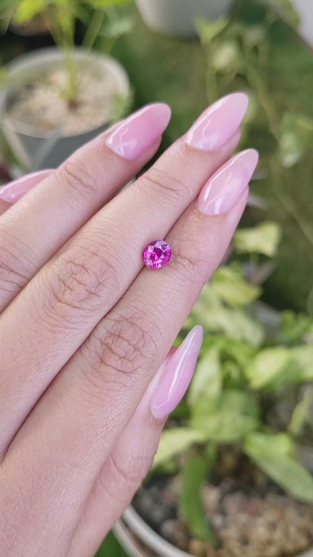 1.19 Ct. Purplish Pink Sapphire from Ceylon (Sri Lanka) Size Video