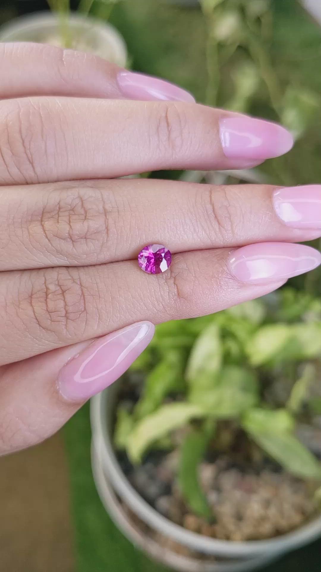 1.19 Ct. Purplish Pink Sapphire from Ceylon (Sri Lanka) Size Video