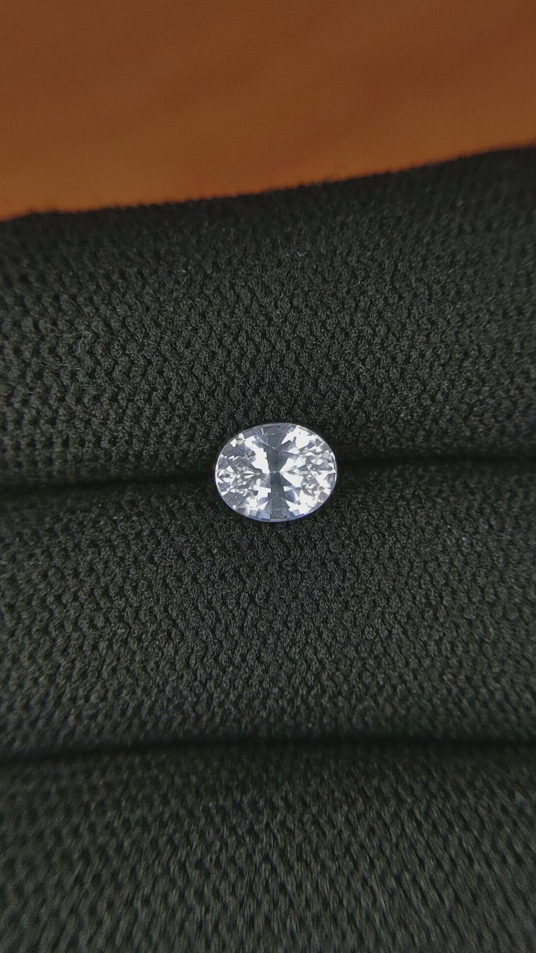 1.28 Ct. White Sapphire from Ceylon (Sri Lanka) Size Video