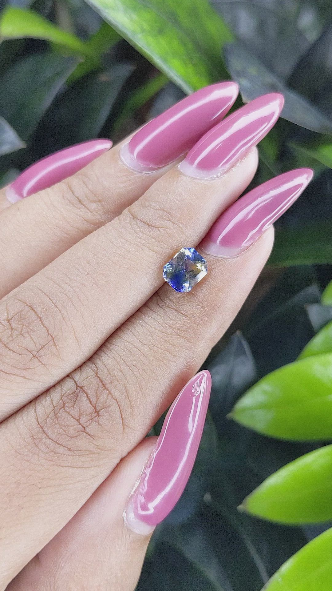 1.30 Ct. Bi Color Sapphire from Ceylon (Sri Lanka) Size Video