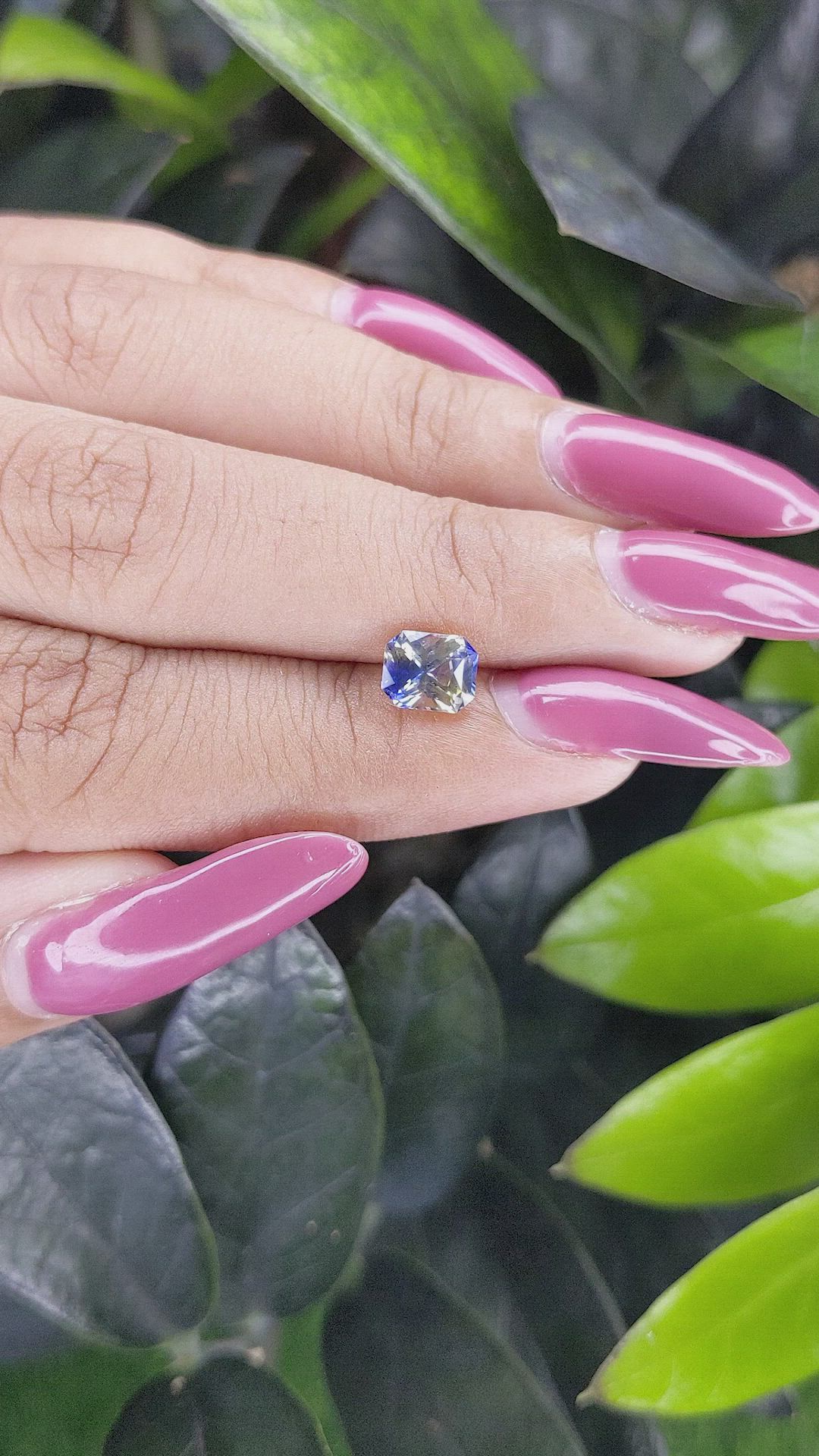 1.30 Ct. Bi Color Sapphire from Ceylon (Sri Lanka) Size Video