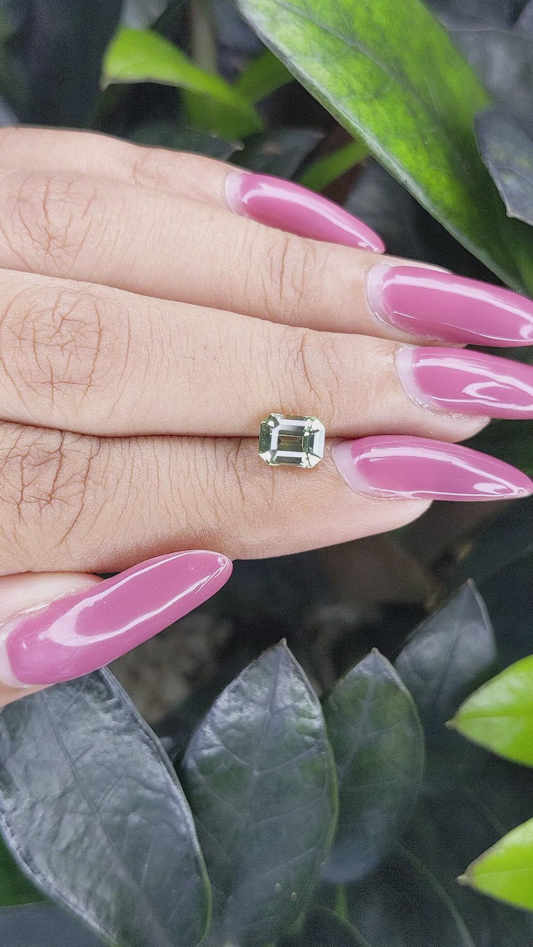 1.50 Ct. Yellowish Green Sapphire from Madagascar Size Video