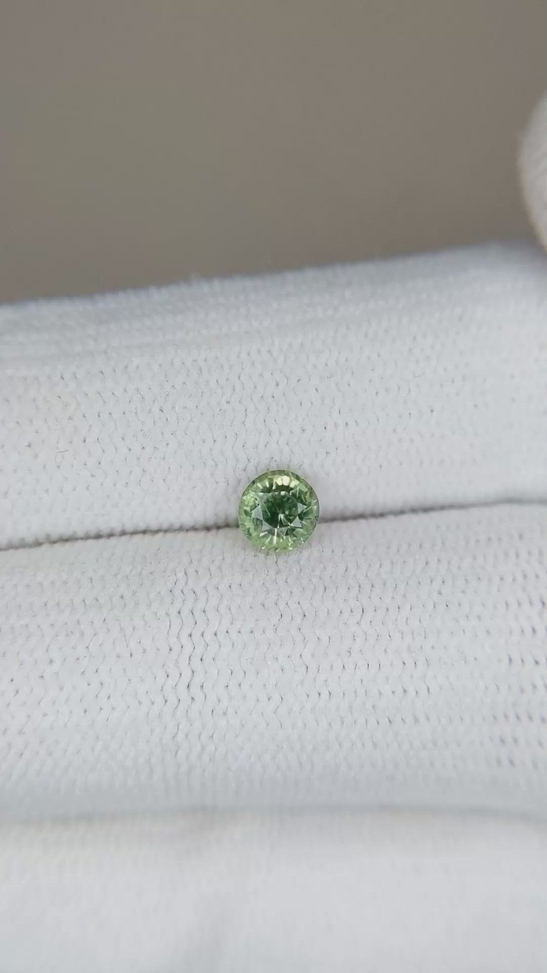 0.50 Ct. Green Sapphire from Madagascar Size Video