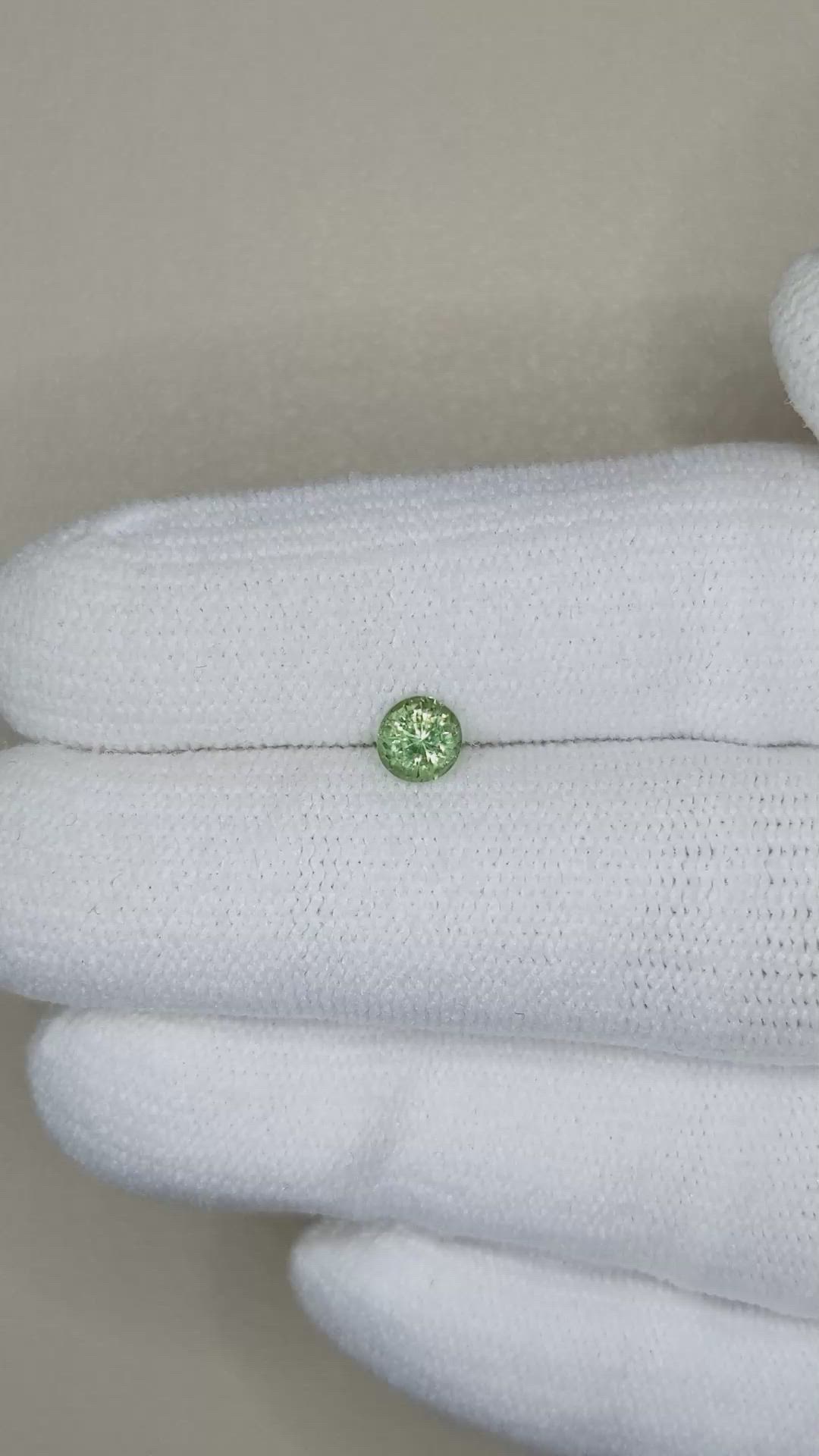 0.50 Ct. Green Sapphire from Madagascar Size Video