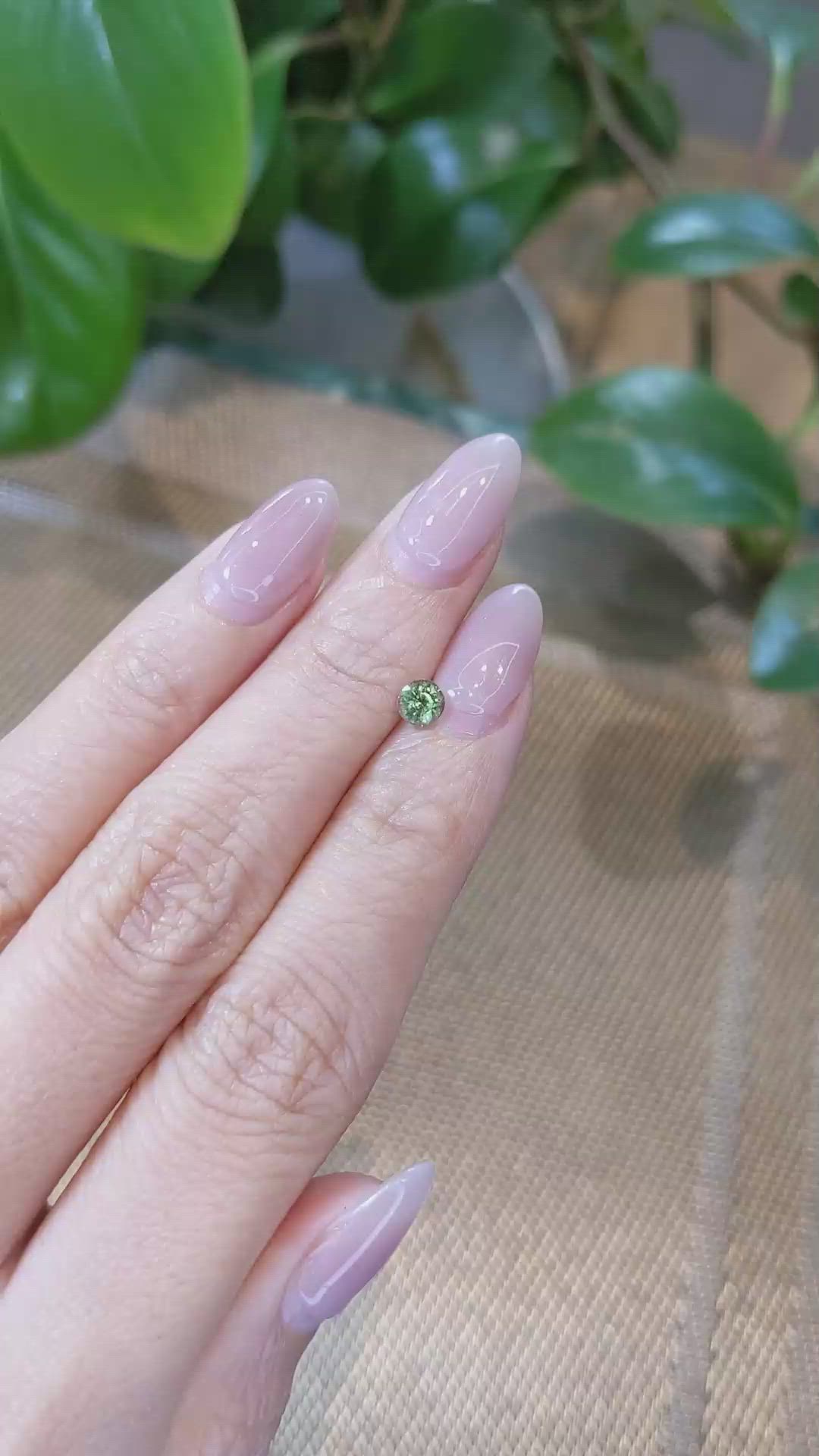 0.50 Ct. Green Sapphire from Madagascar Size Video
