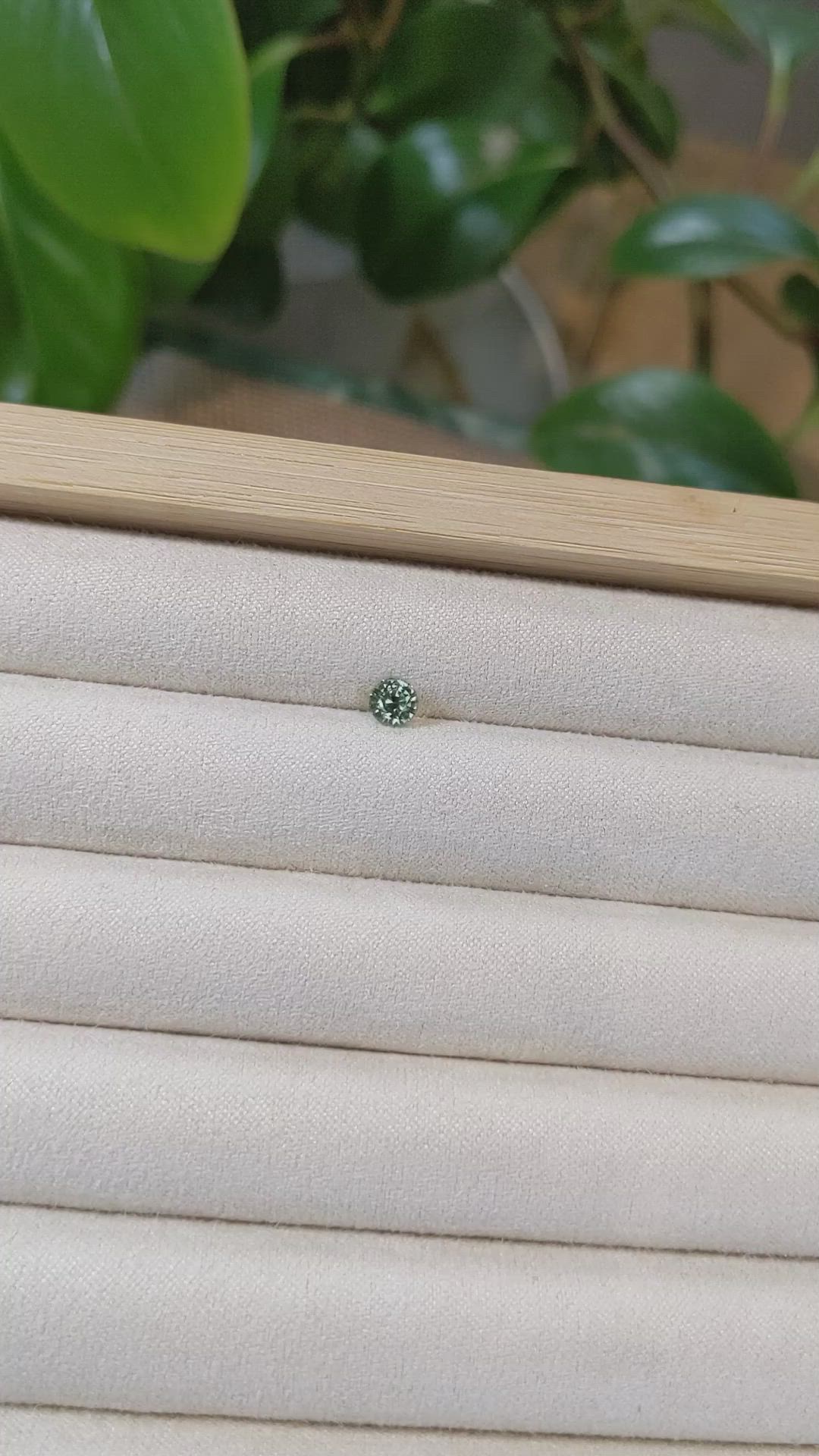 0.51 Ct. Green Sapphire from Madagascar Size Video