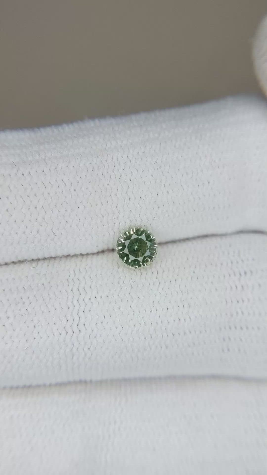 0.51 Ct. Green Sapphire from Madagascar Size Video