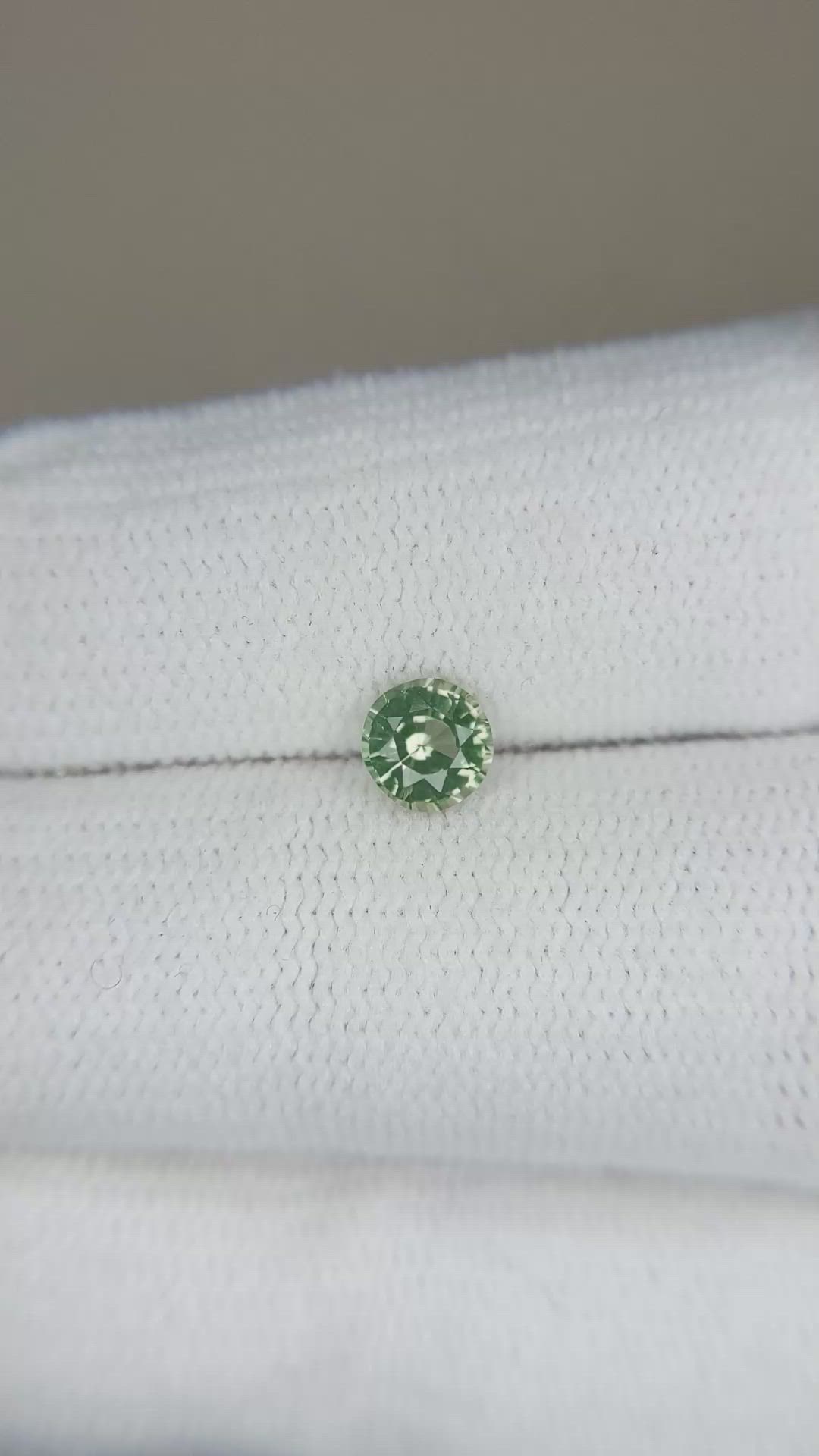 0.56 Ct. Green Sapphire from Madagascar Size Video
