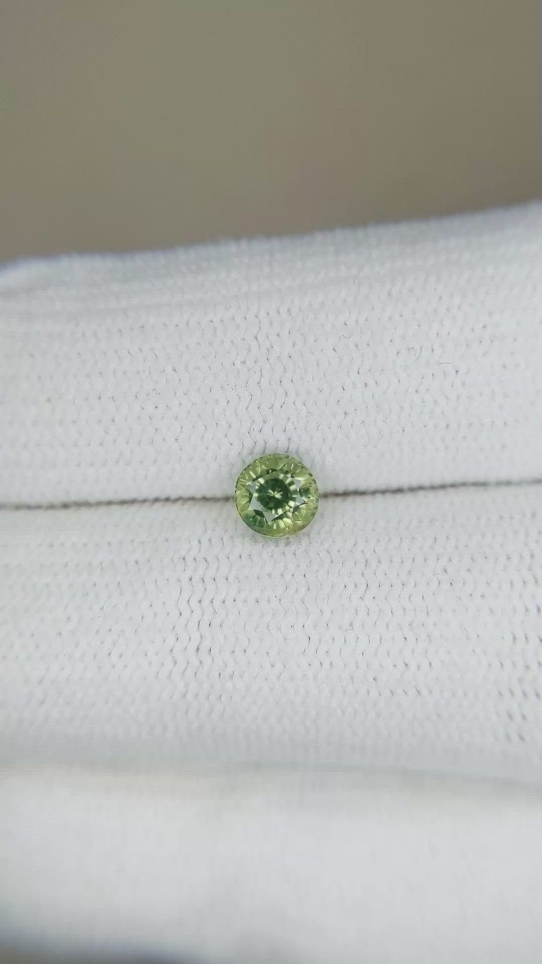 0.62 Ct. Green Sapphire from Madagascar Size Video