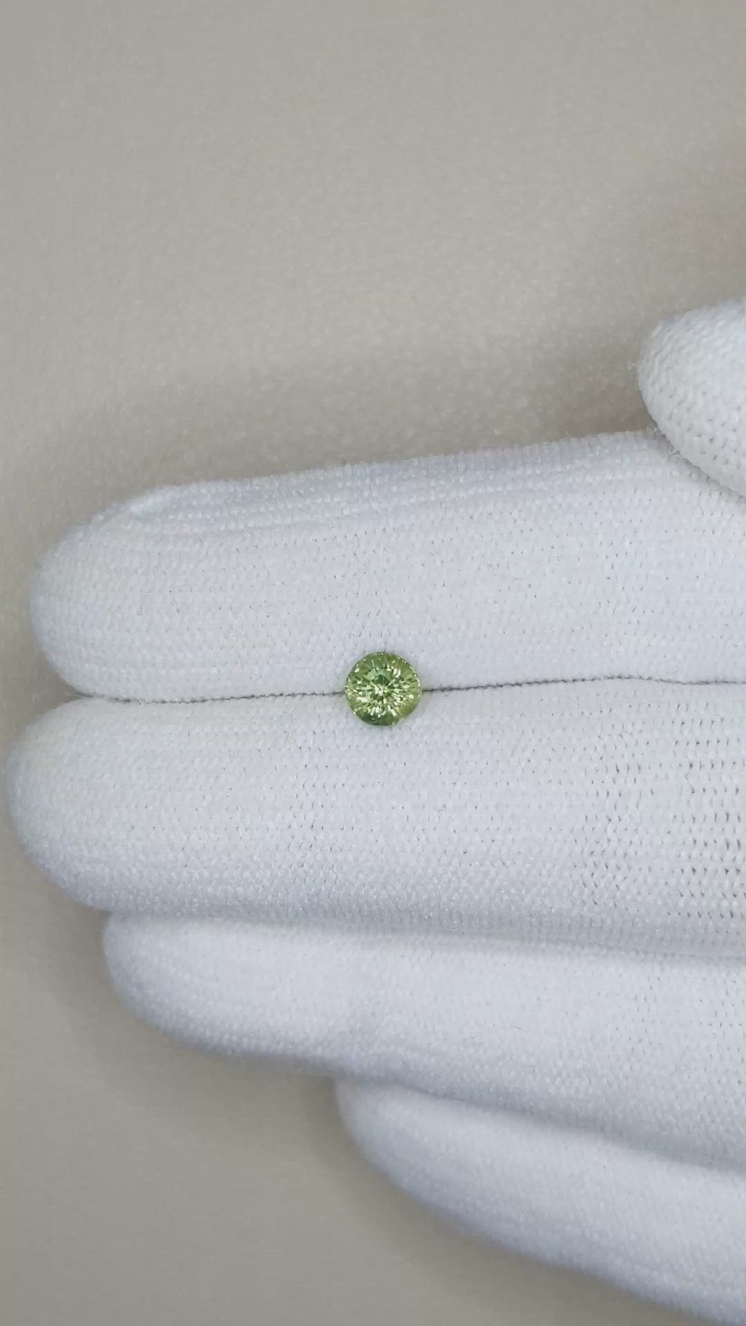 0.62 Ct. Green Sapphire from Madagascar Size Video