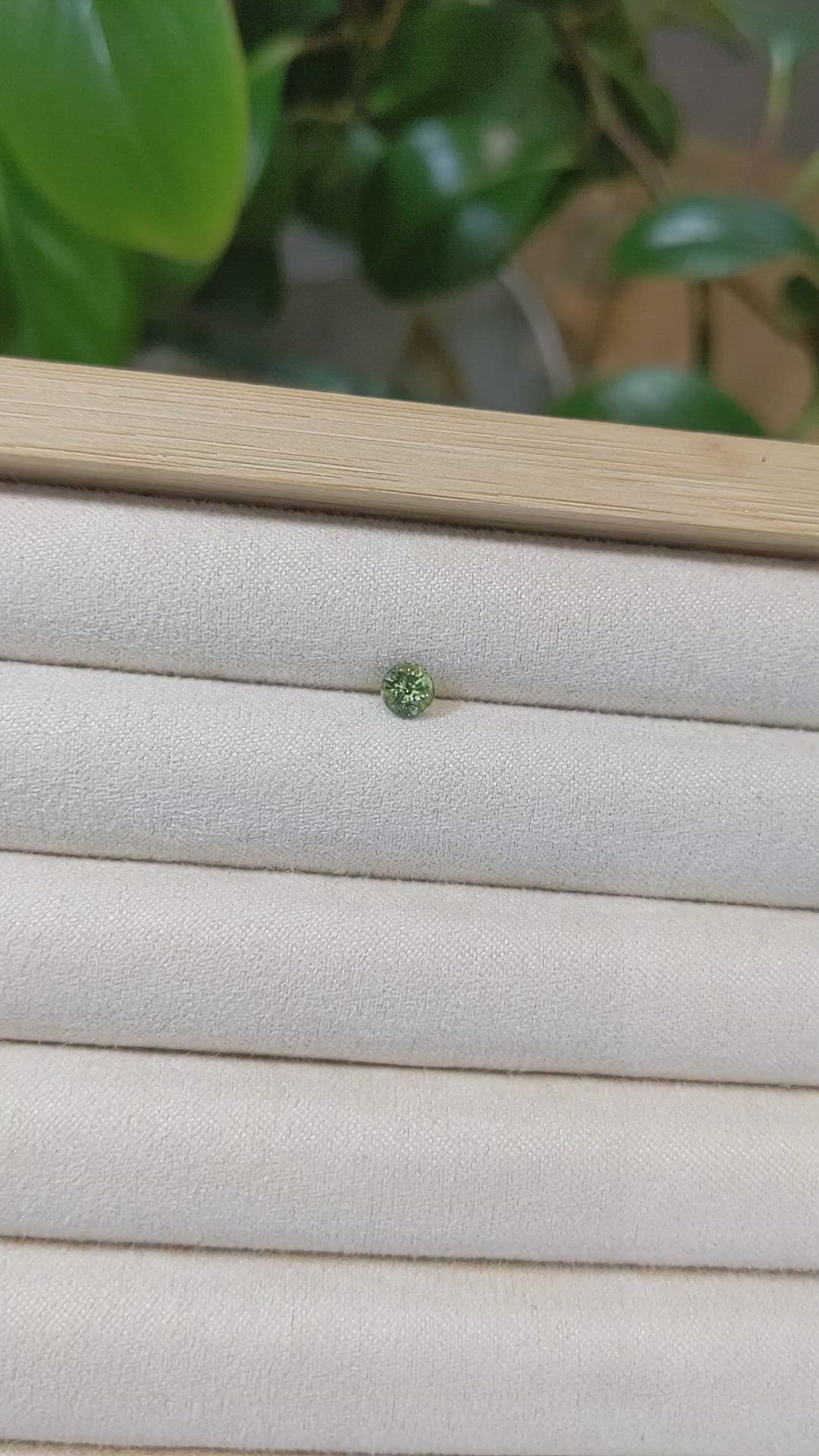 0.62 Ct. Green Sapphire from Madagascar Size Video