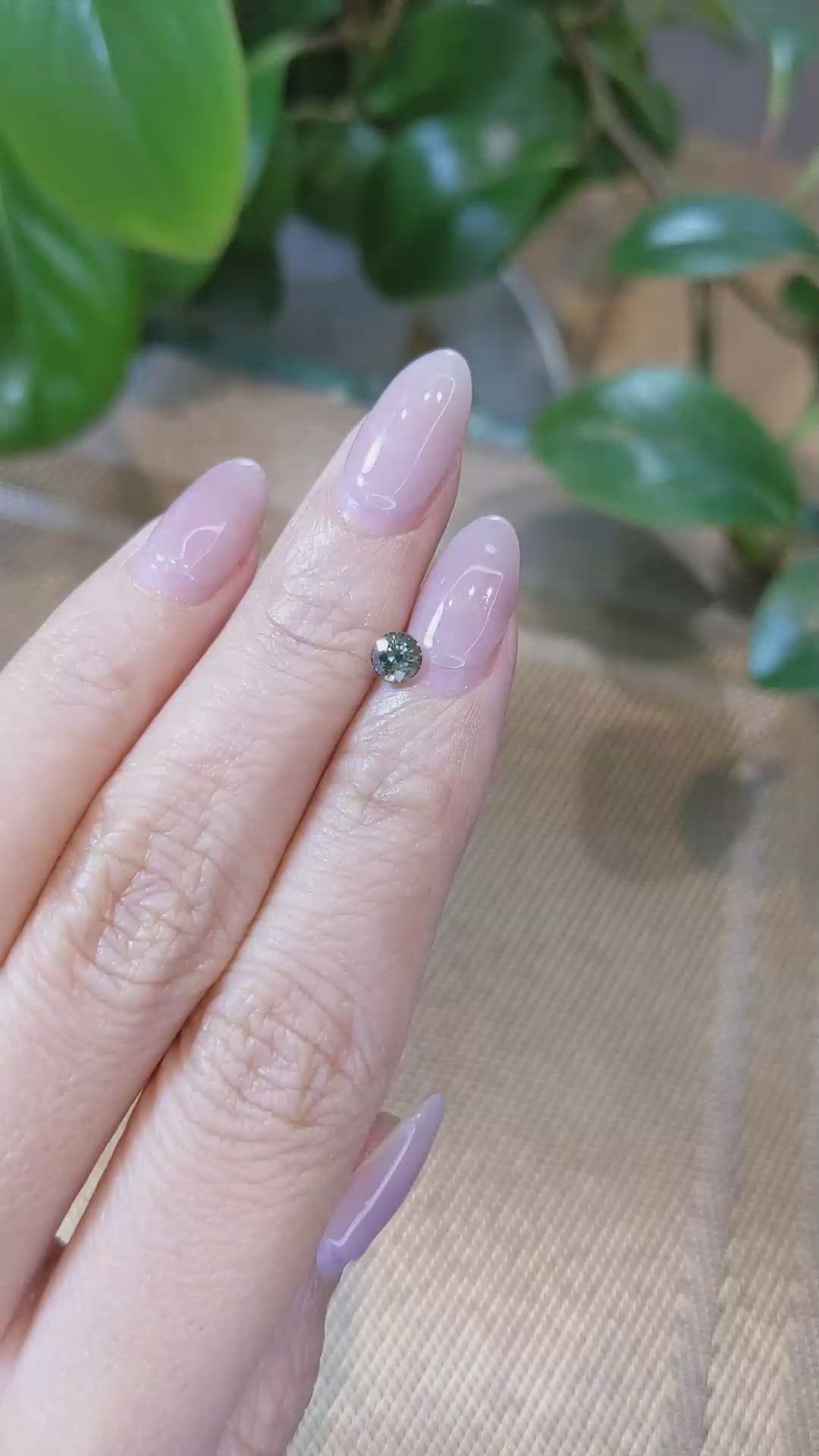 0.54 Ct. Greenish Blue Sapphire from Madagascar Size Video